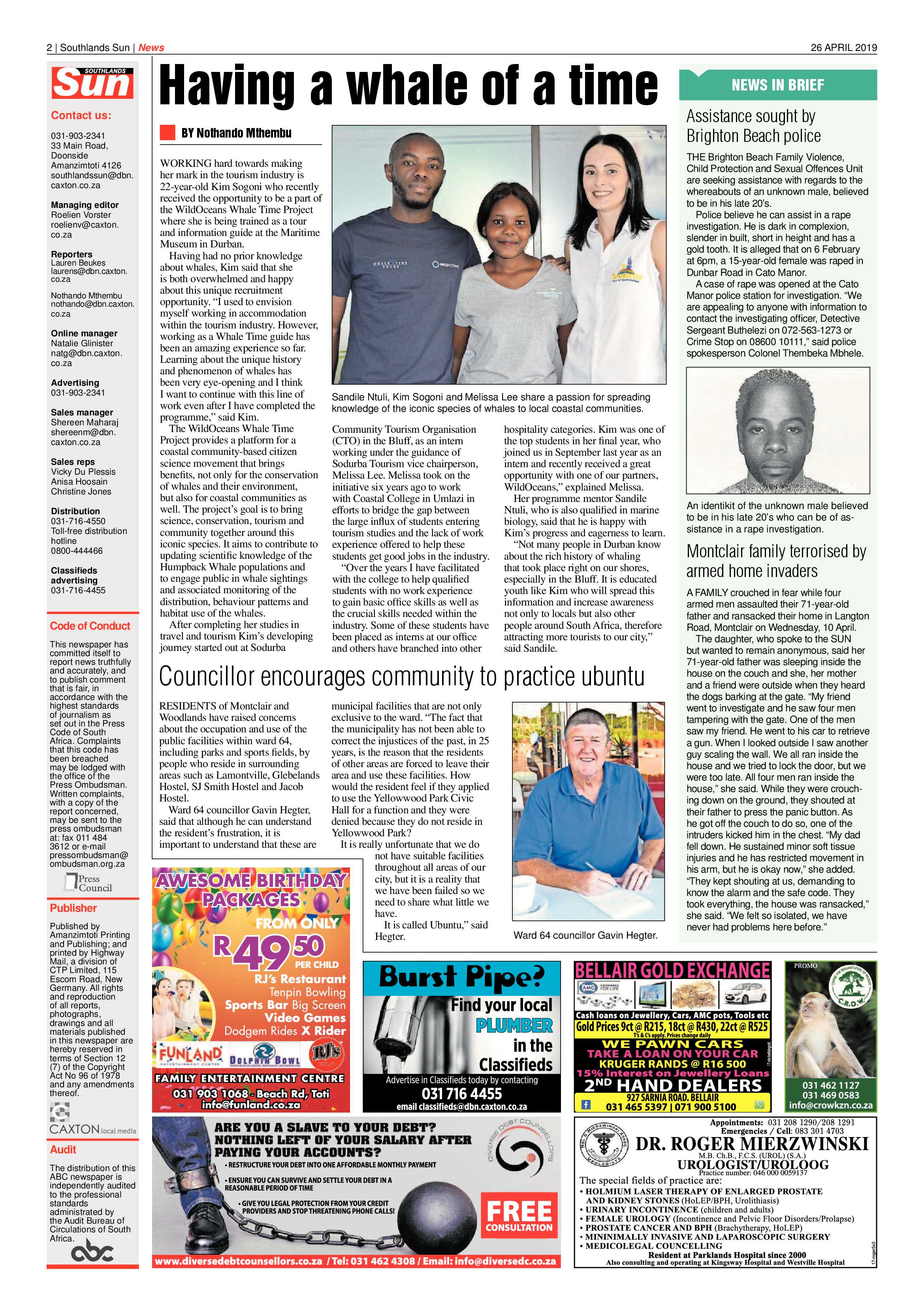 26 April 2019 page 2