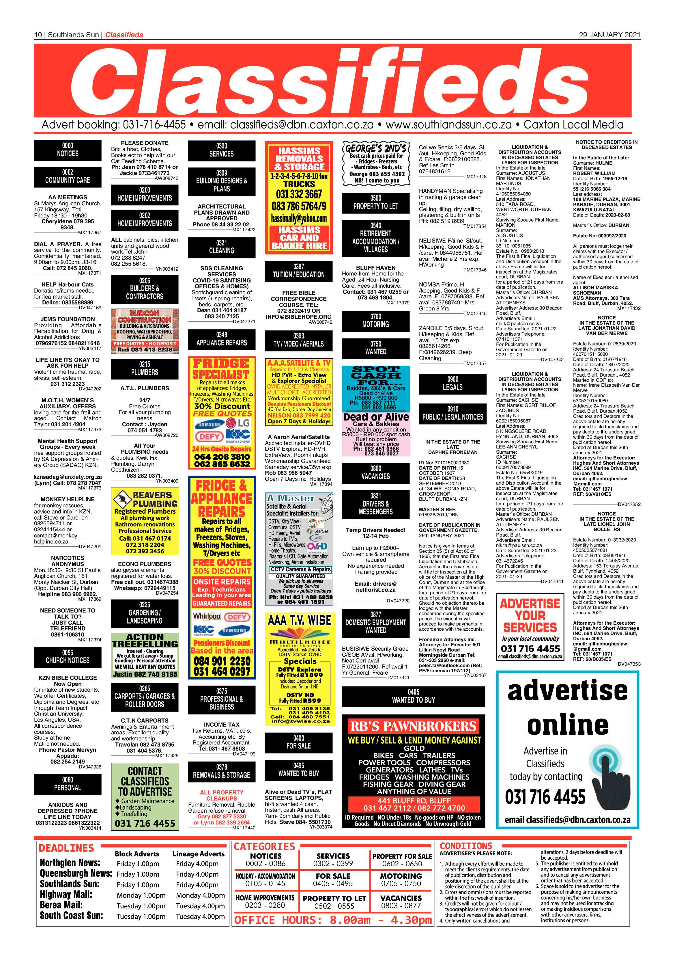 Southlands Sun 29 January 2020 page 10