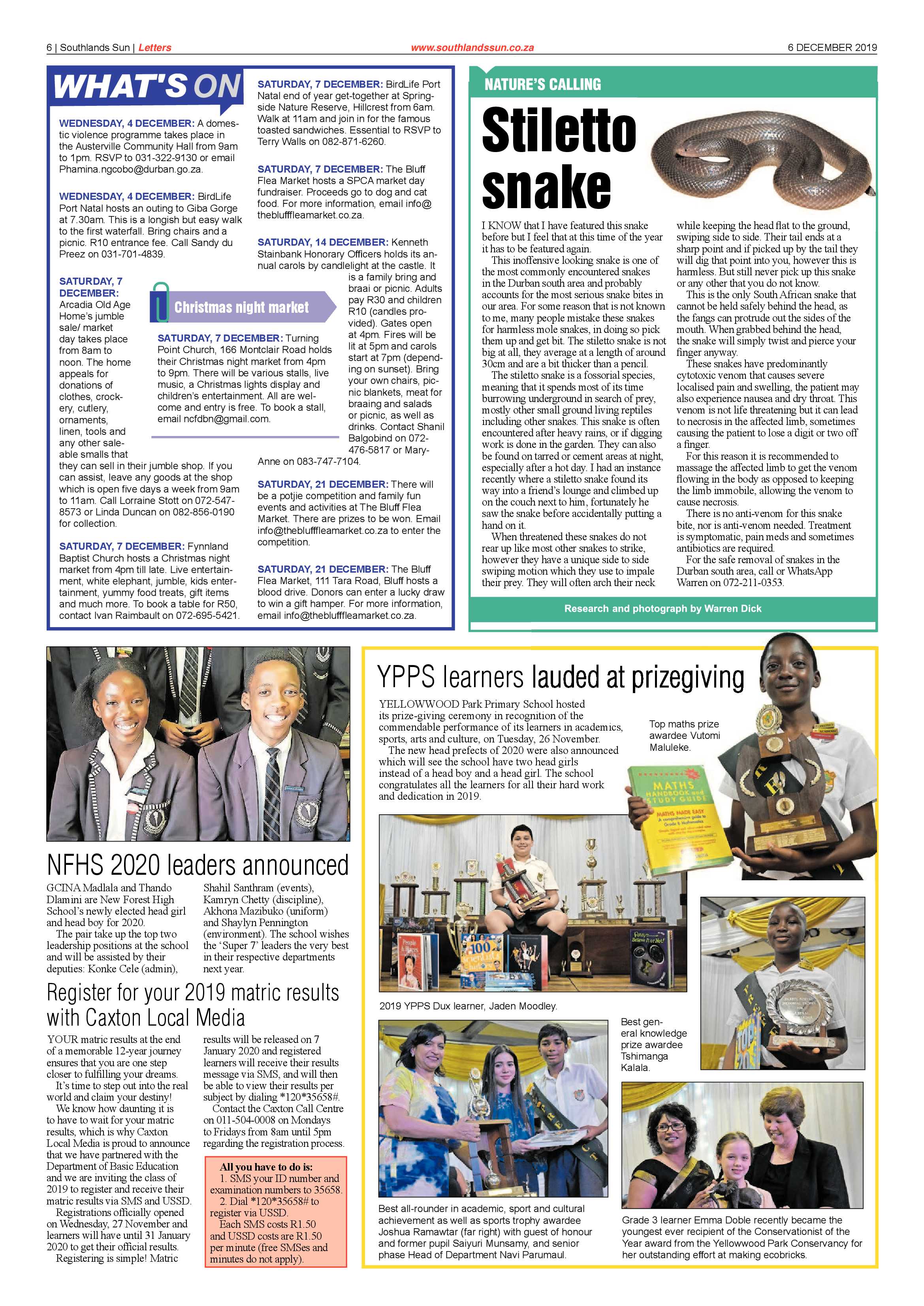 Southlands SUN 6 December 2019 page 6