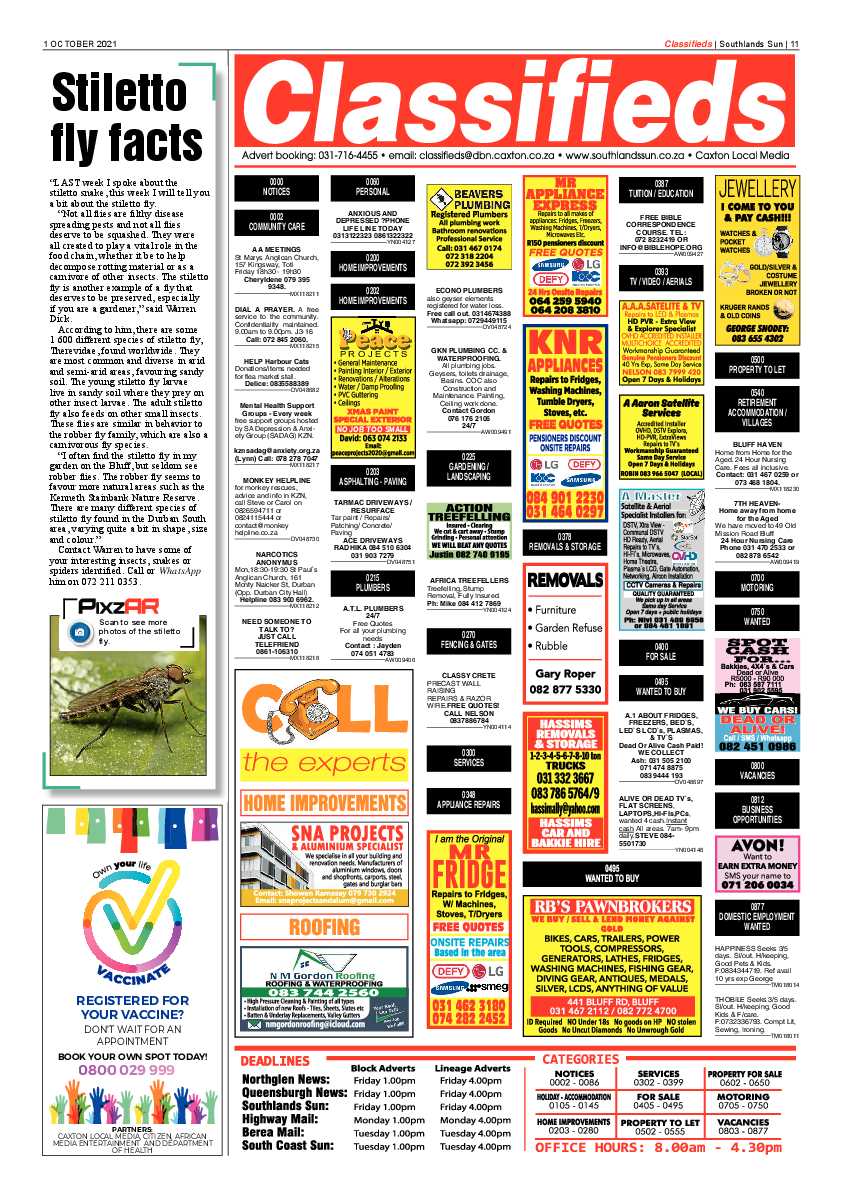 Southlands Sun 01 October 2021 page 11