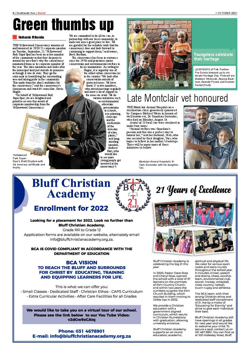 Southlands Sun 01 October 2021 page 8