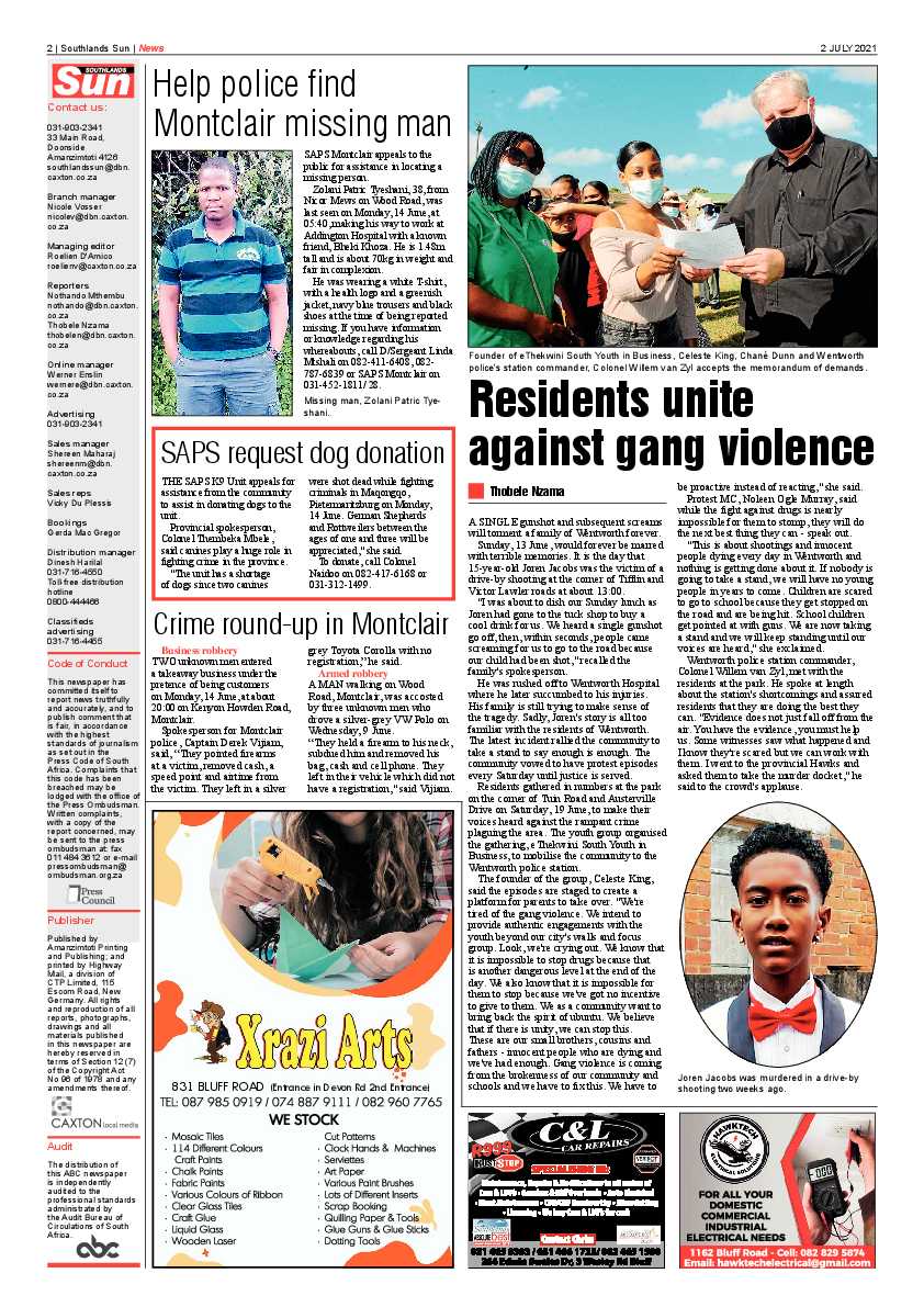 Southlands Sun 02 July 2021 page 2