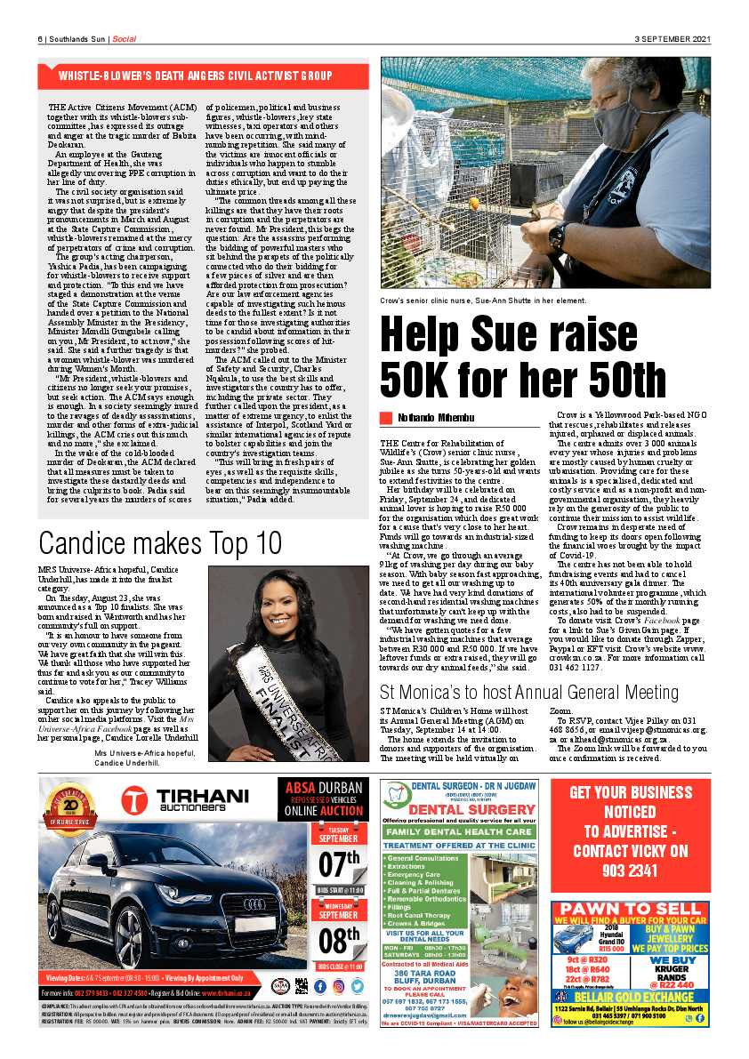 Southlands Sun 03 September 2021 page 6