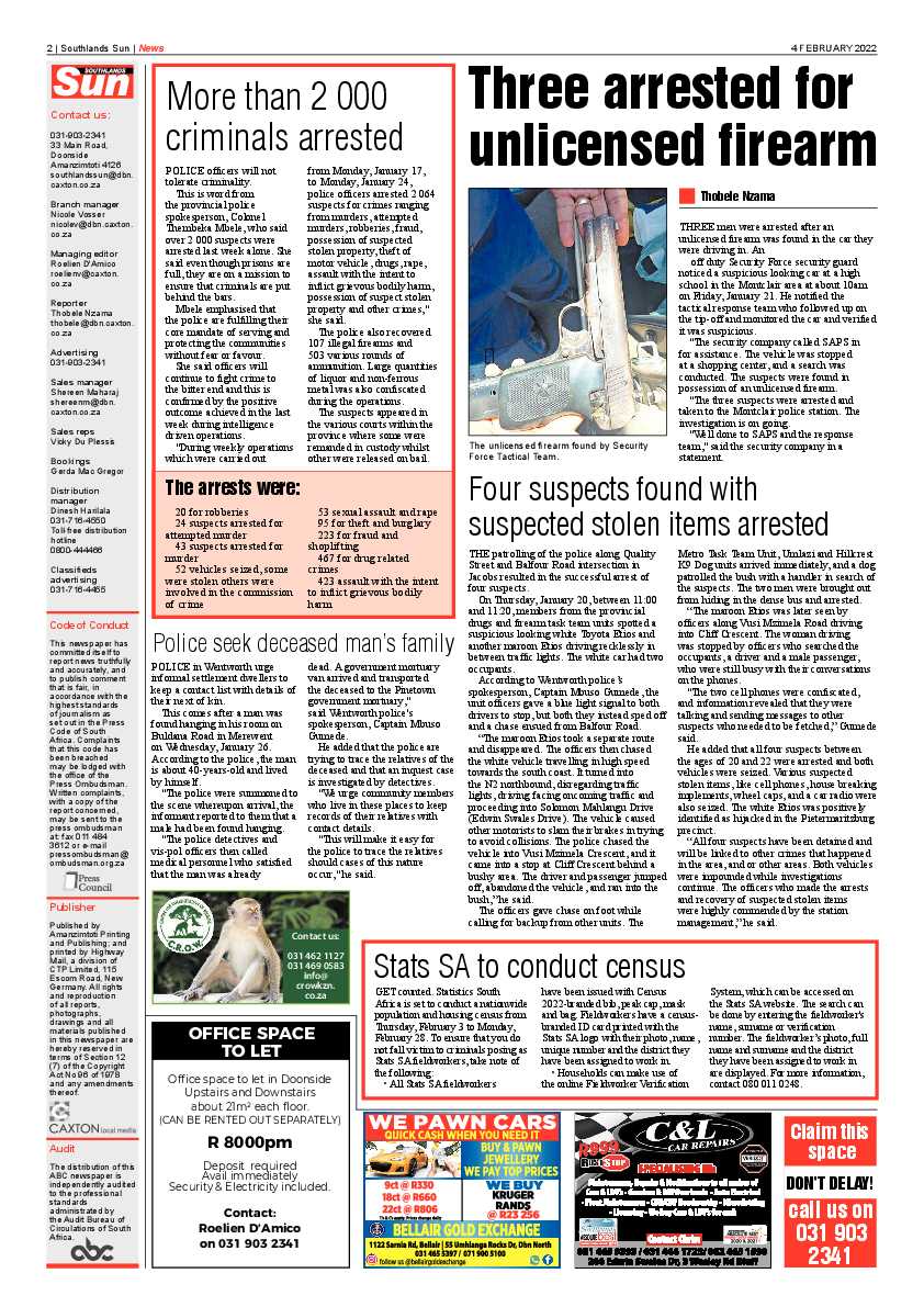 Southlands Sun 04 February 2022 page 2