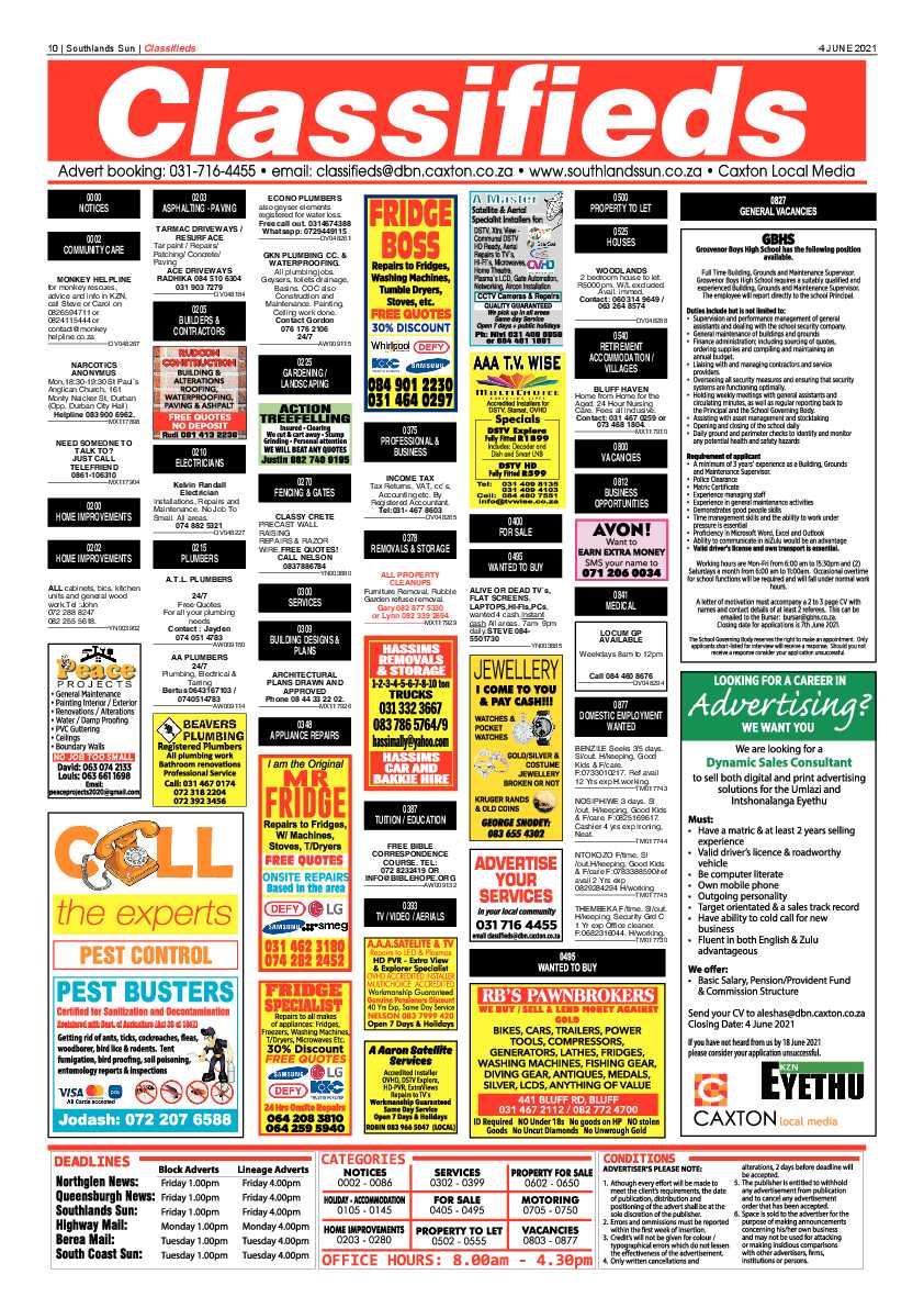 Southlands Sun 04 June 2021 page 10