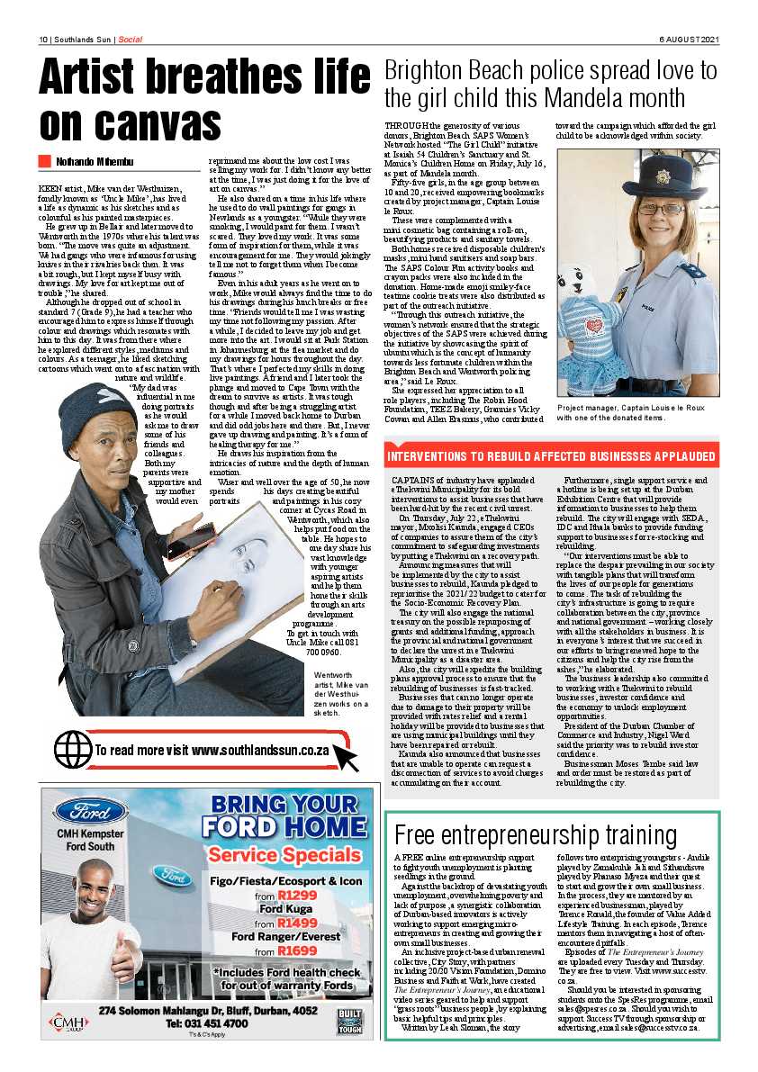 Southlands Sun 6 August 2021 page 10
