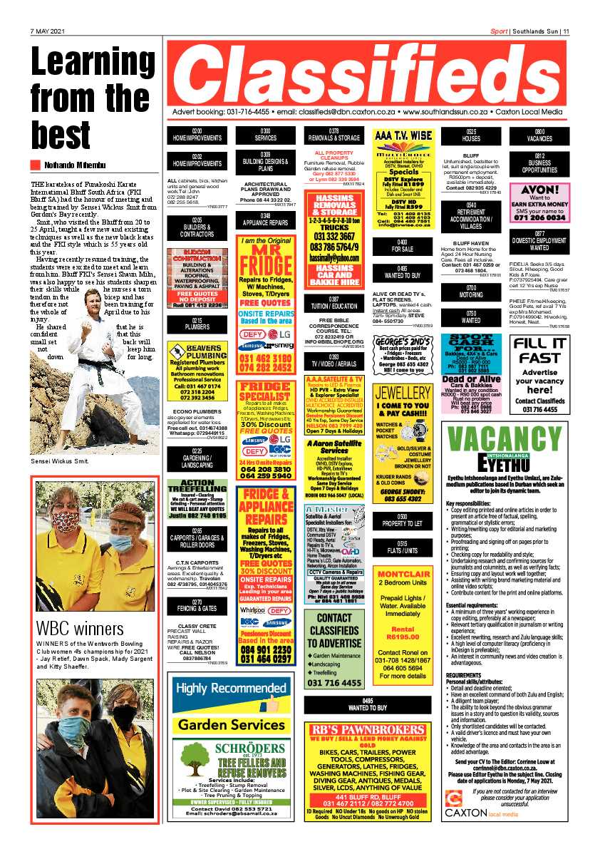 Southlands Sun 07 May 2021 page 11