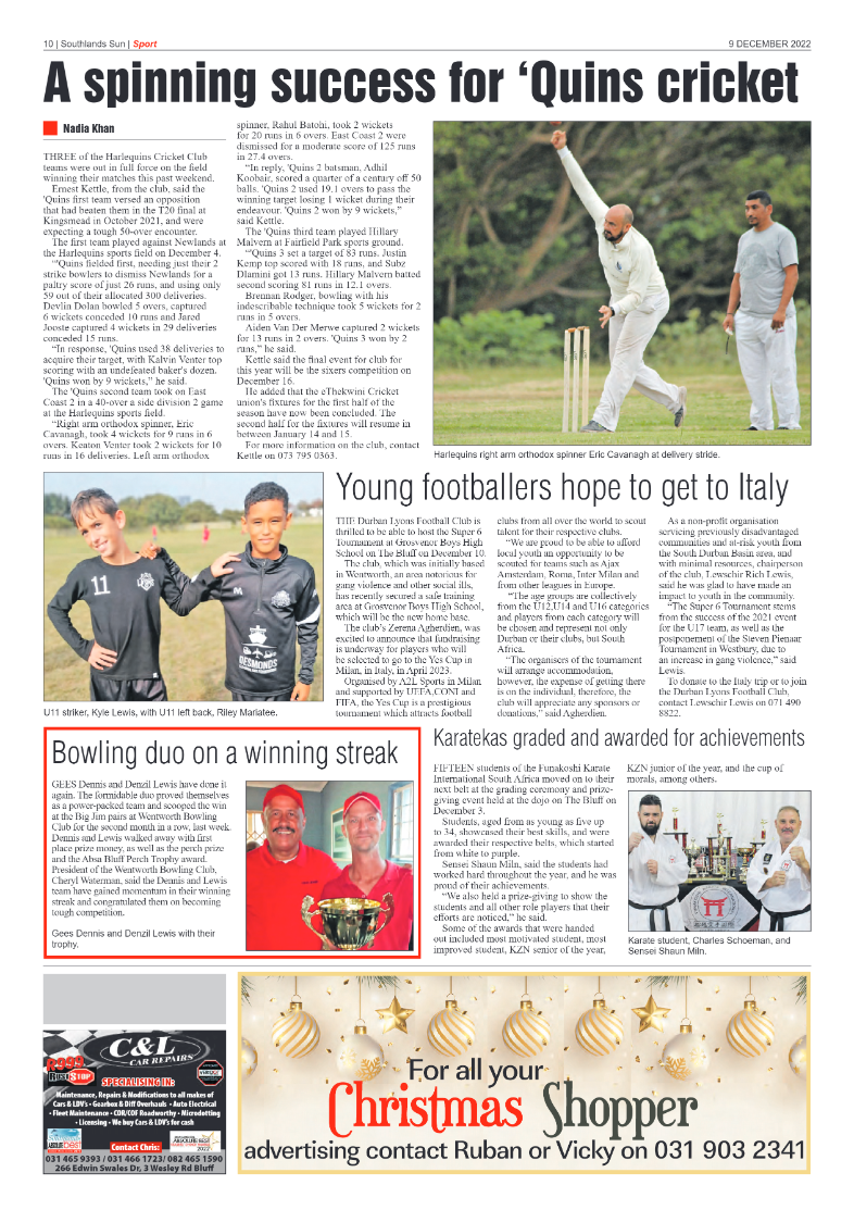 Southlands Sun 9/12/22 page 10