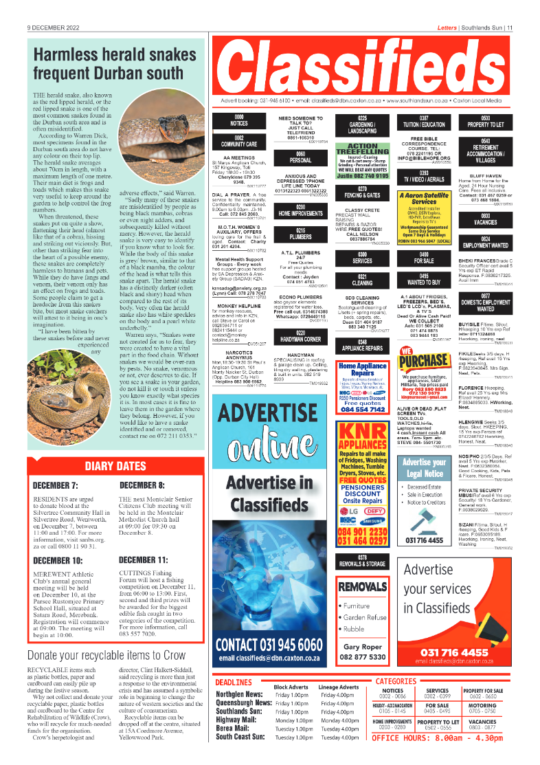 Southlands Sun 9/12/22 page 11