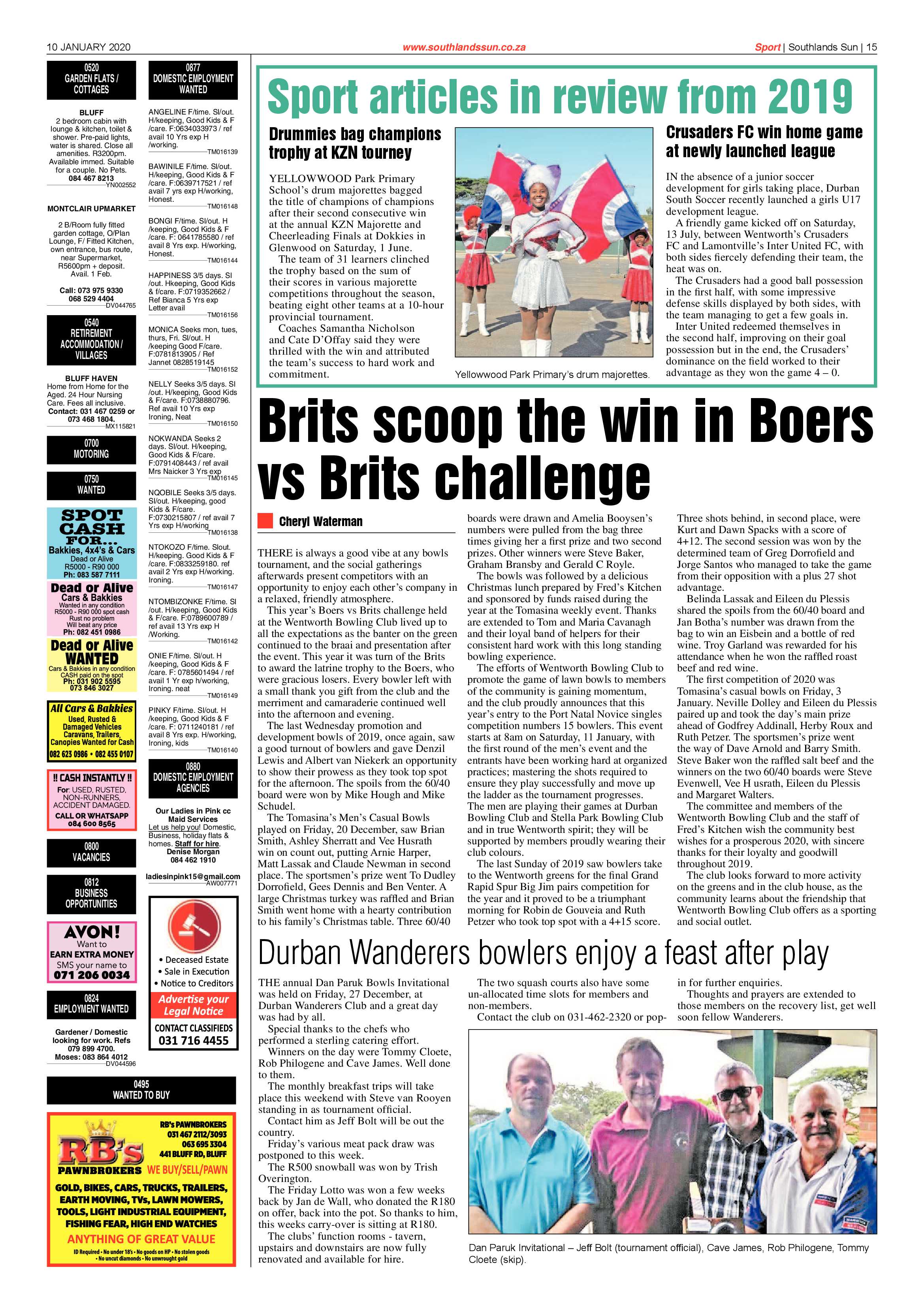 Southlands Sun 10 January 2020 page 15