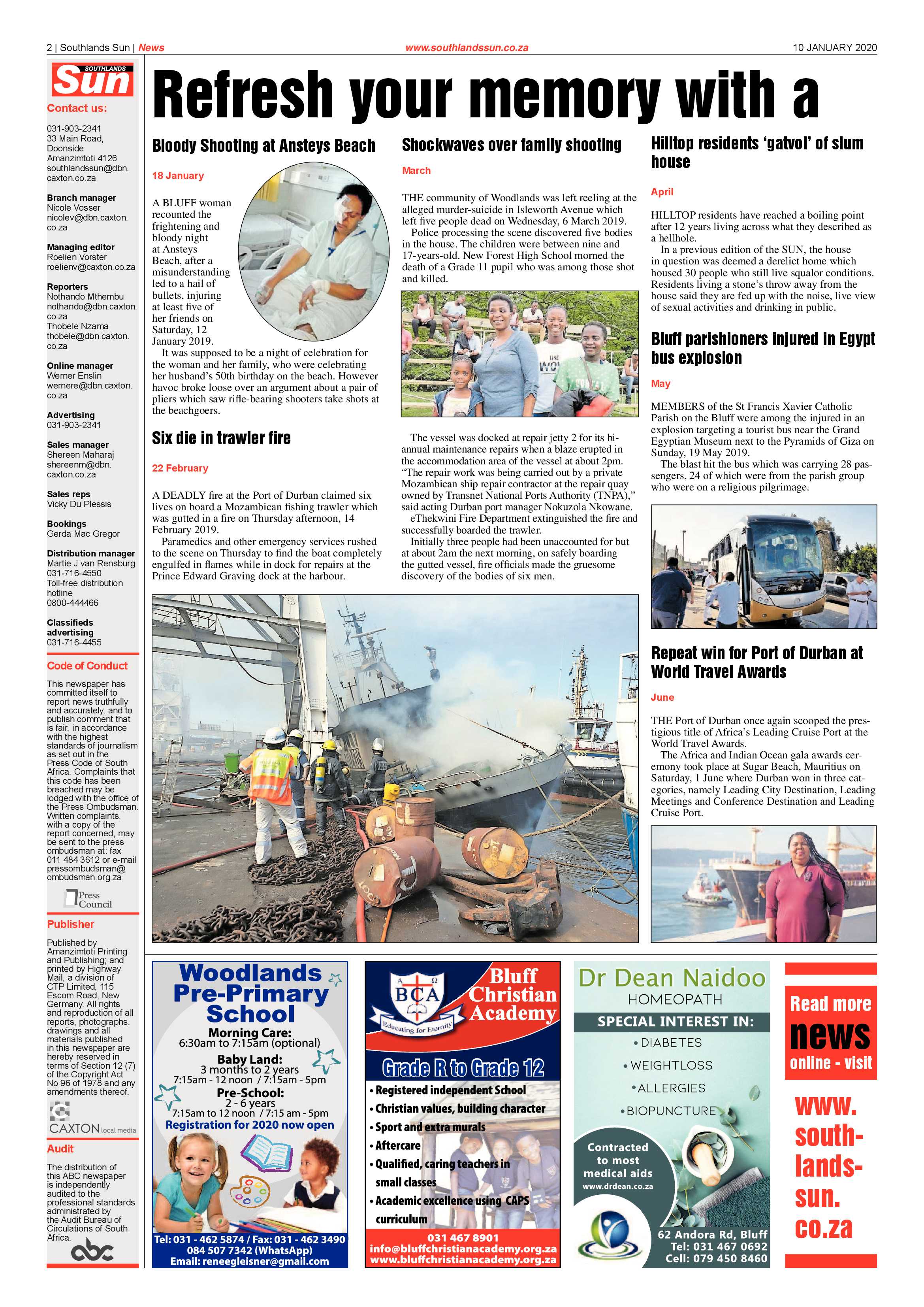 Southlands Sun 10 January 2020 page 2