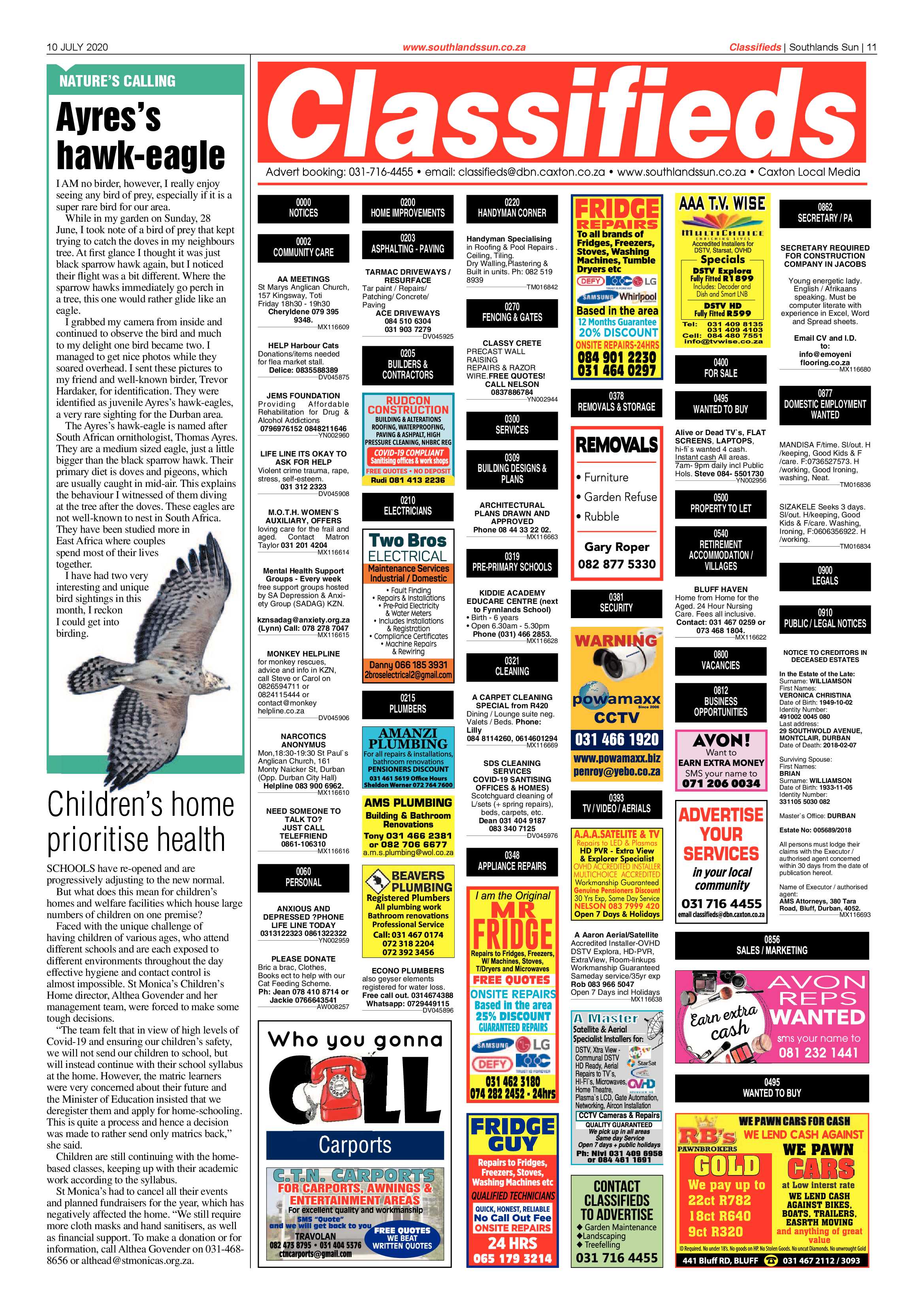 Southlands Sun 10 July 2020 page 11