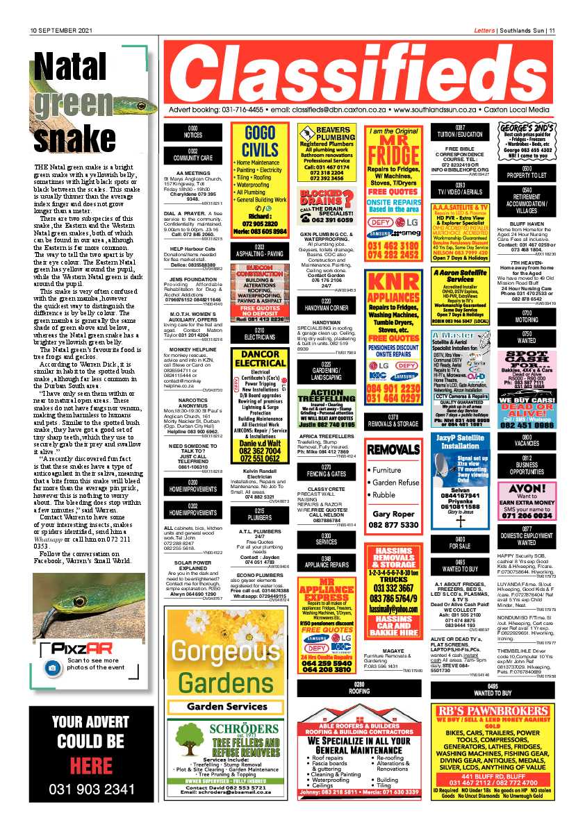 Southlands Sun 10 September 2021 page 11