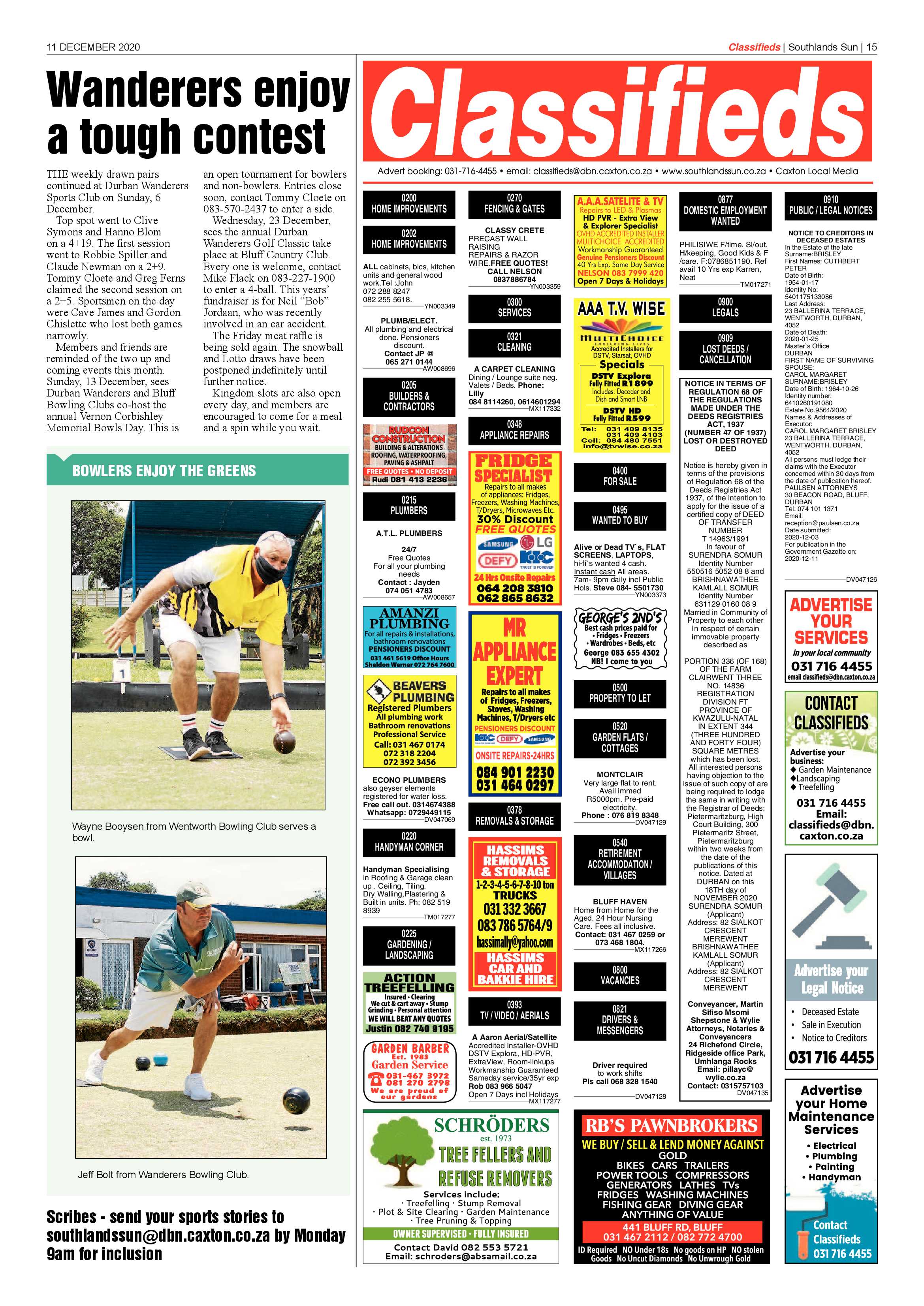 Southlands Sun 11 December 2020 page 15