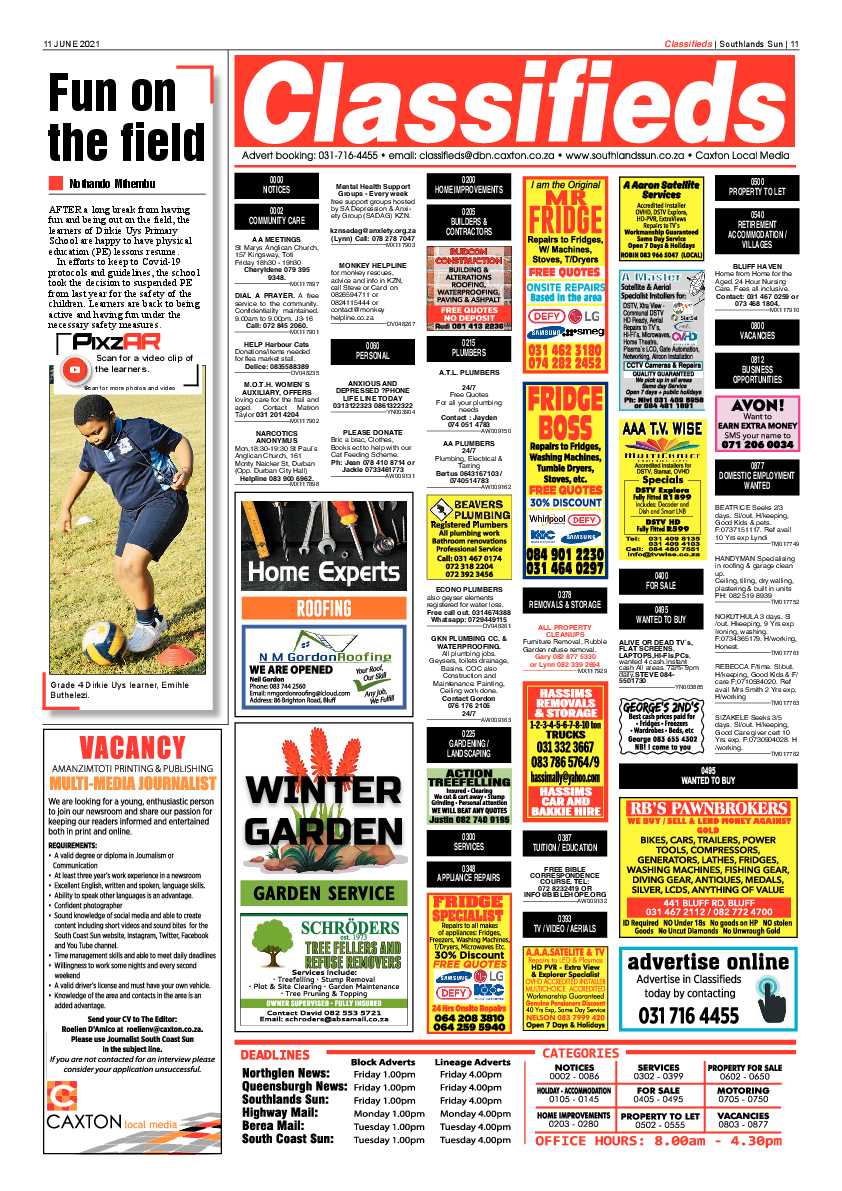 Southlands Sun 11 June 2021 page 11