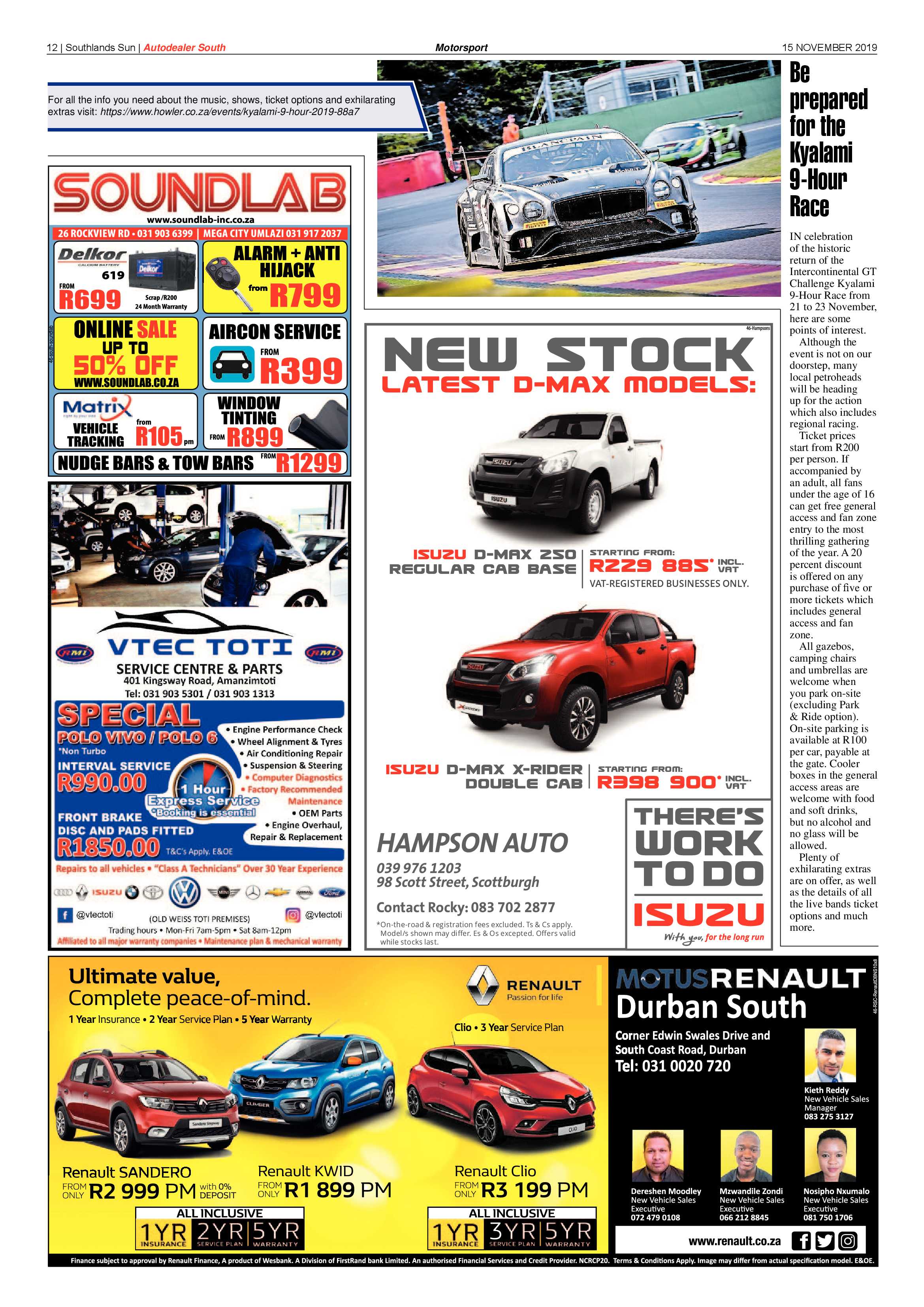 Southlands Sun 15 November 2019 page 12