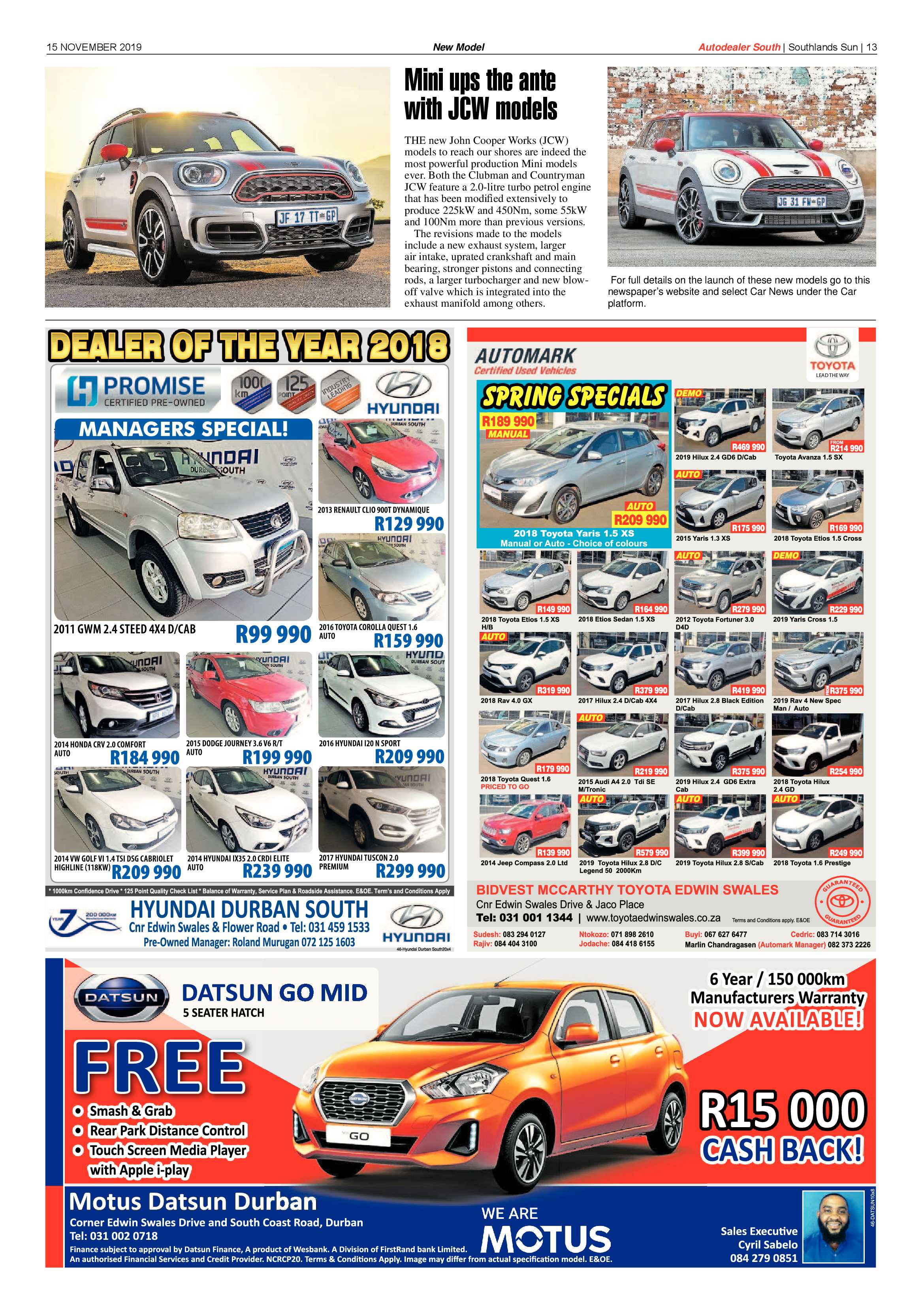 Southlands Sun 15 November 2019 page 13