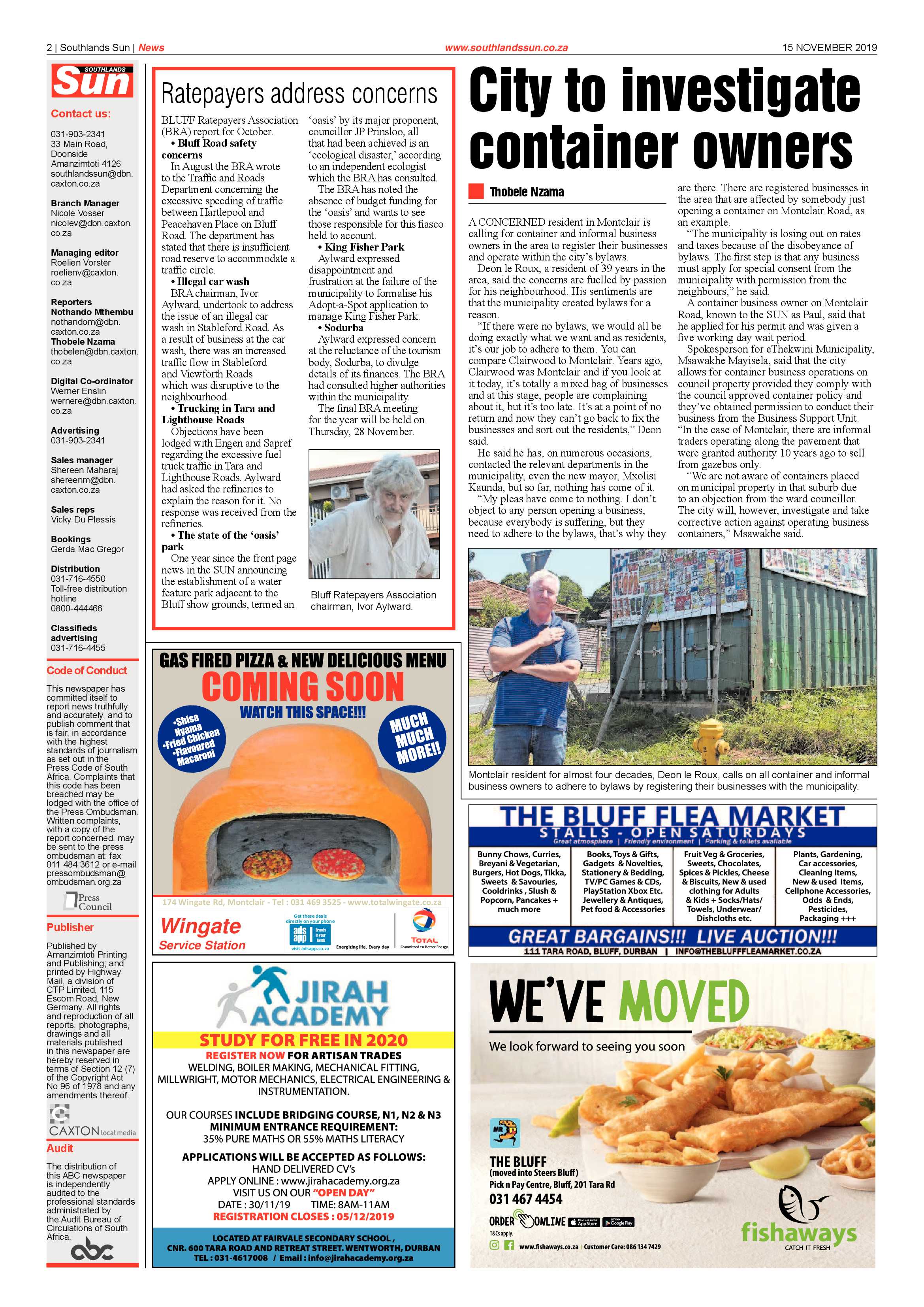 Southlands Sun 15 November 2019 page 2