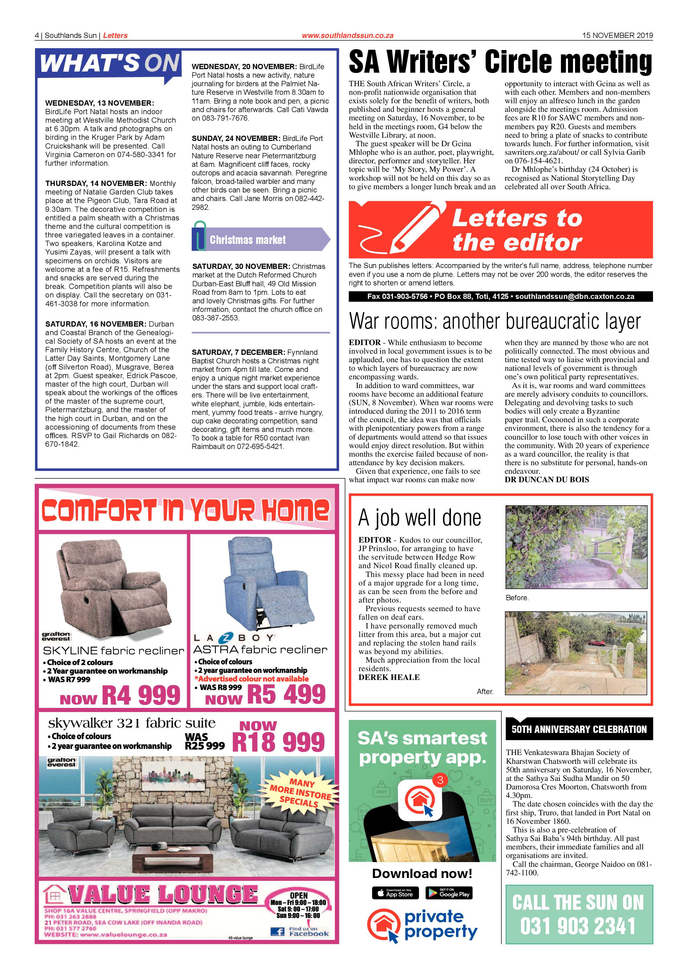 Southlands Sun 15 November 2019 page 4