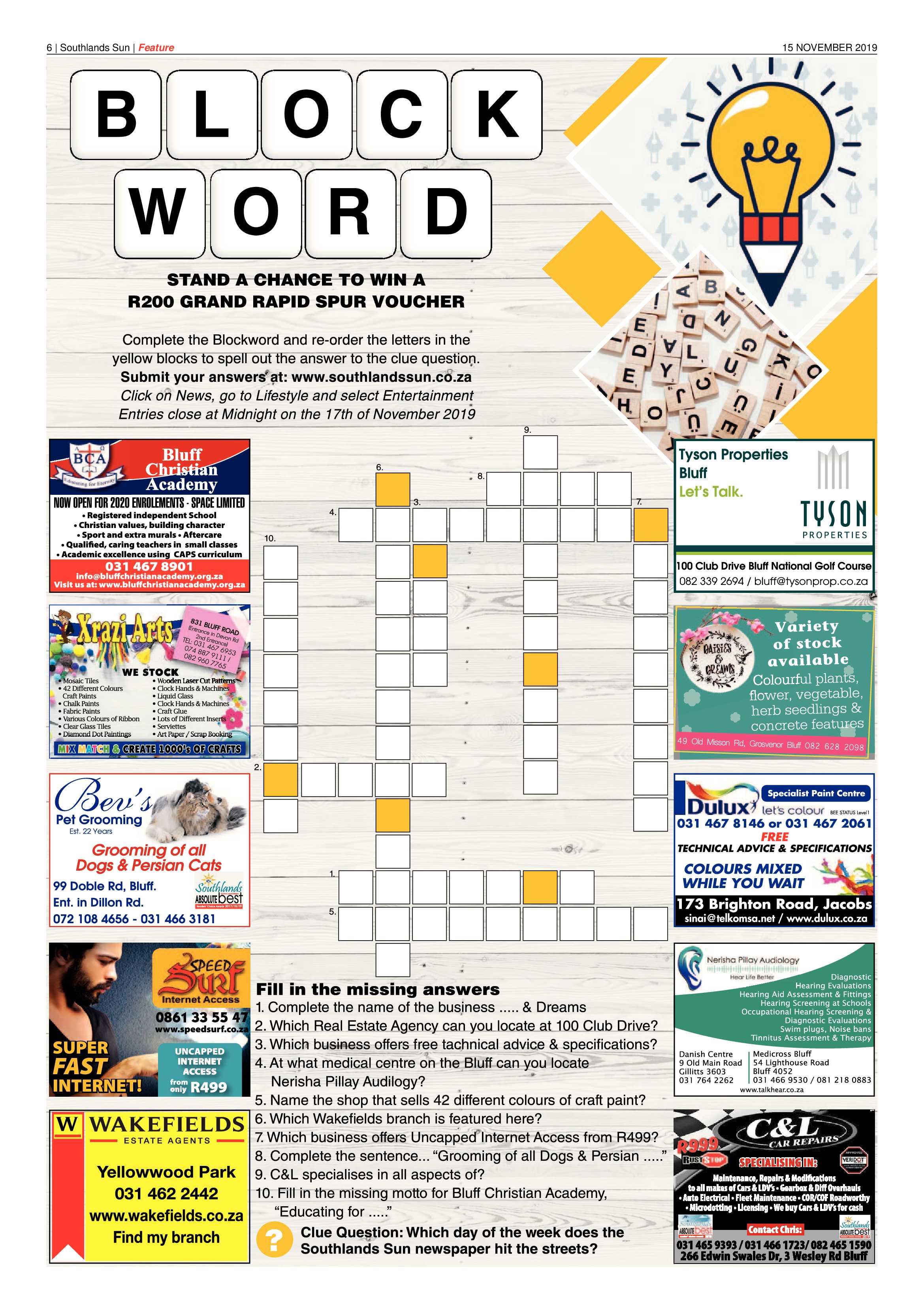 Southlands Sun 15 November 2019 page 6