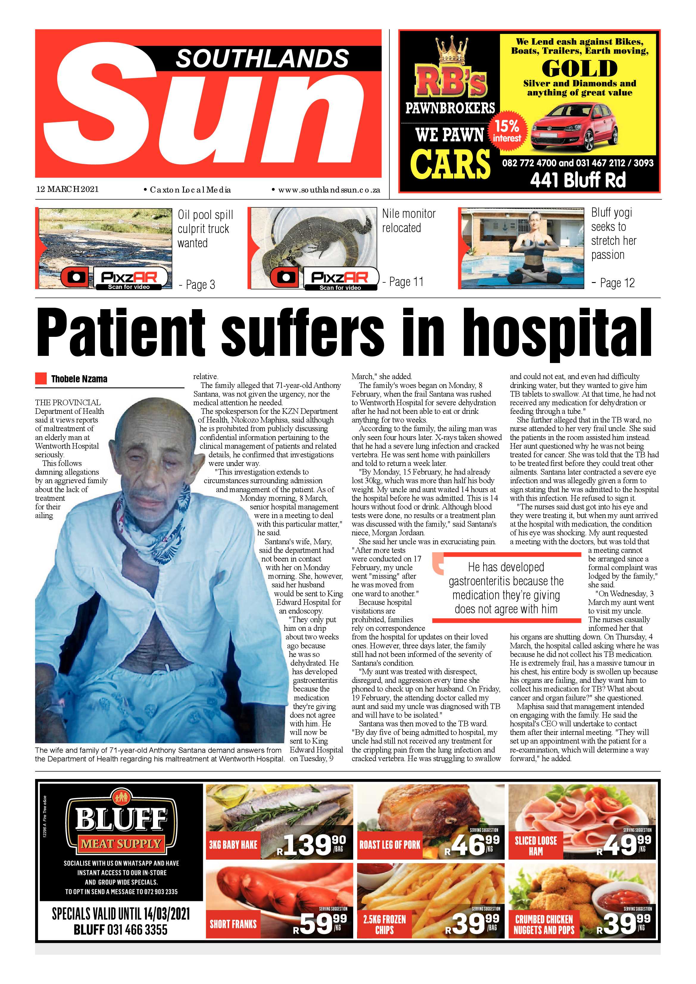 Southlands Sun 12 March 2021 page 1