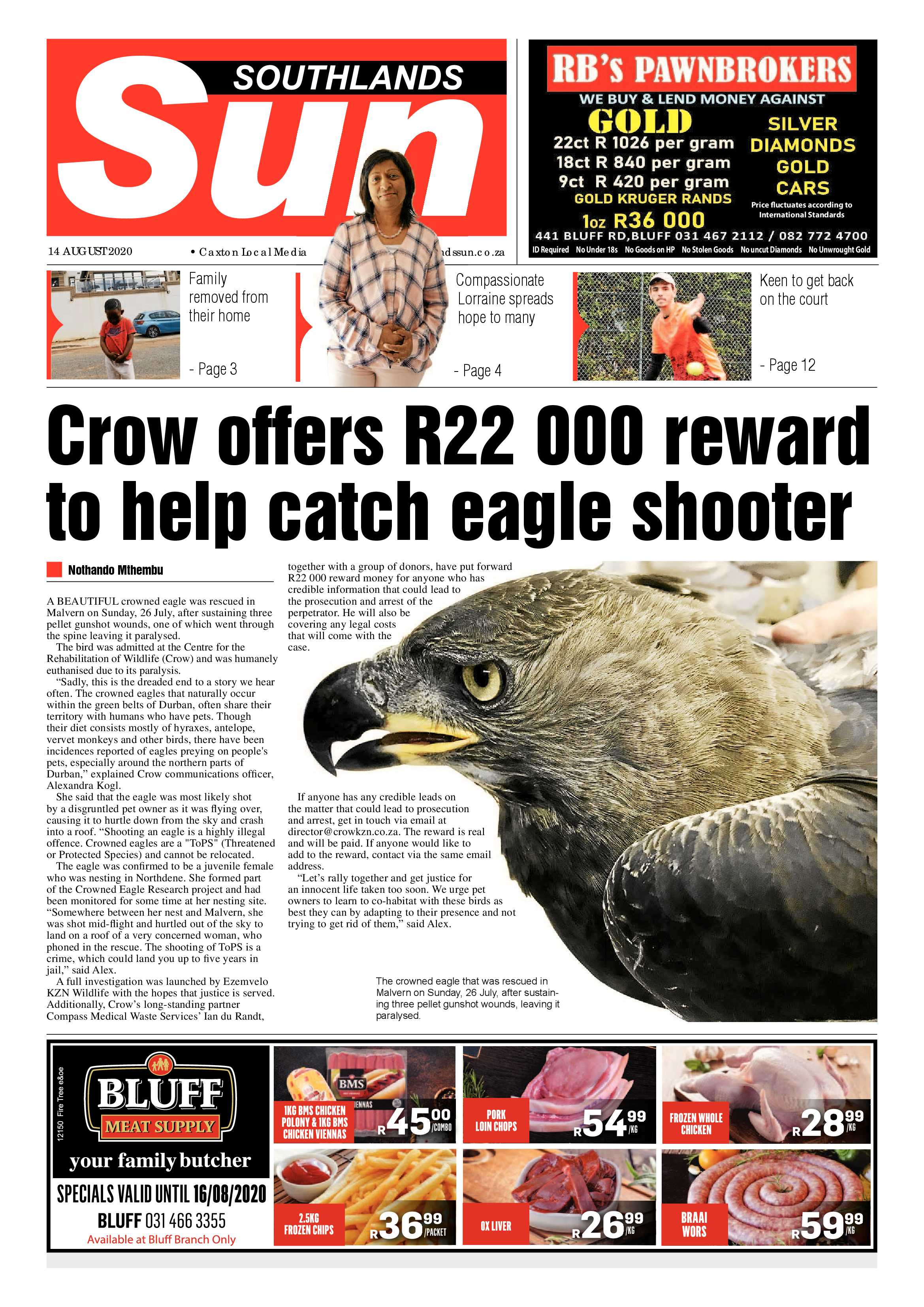 Southlands Sun 14 August 2020 page 1