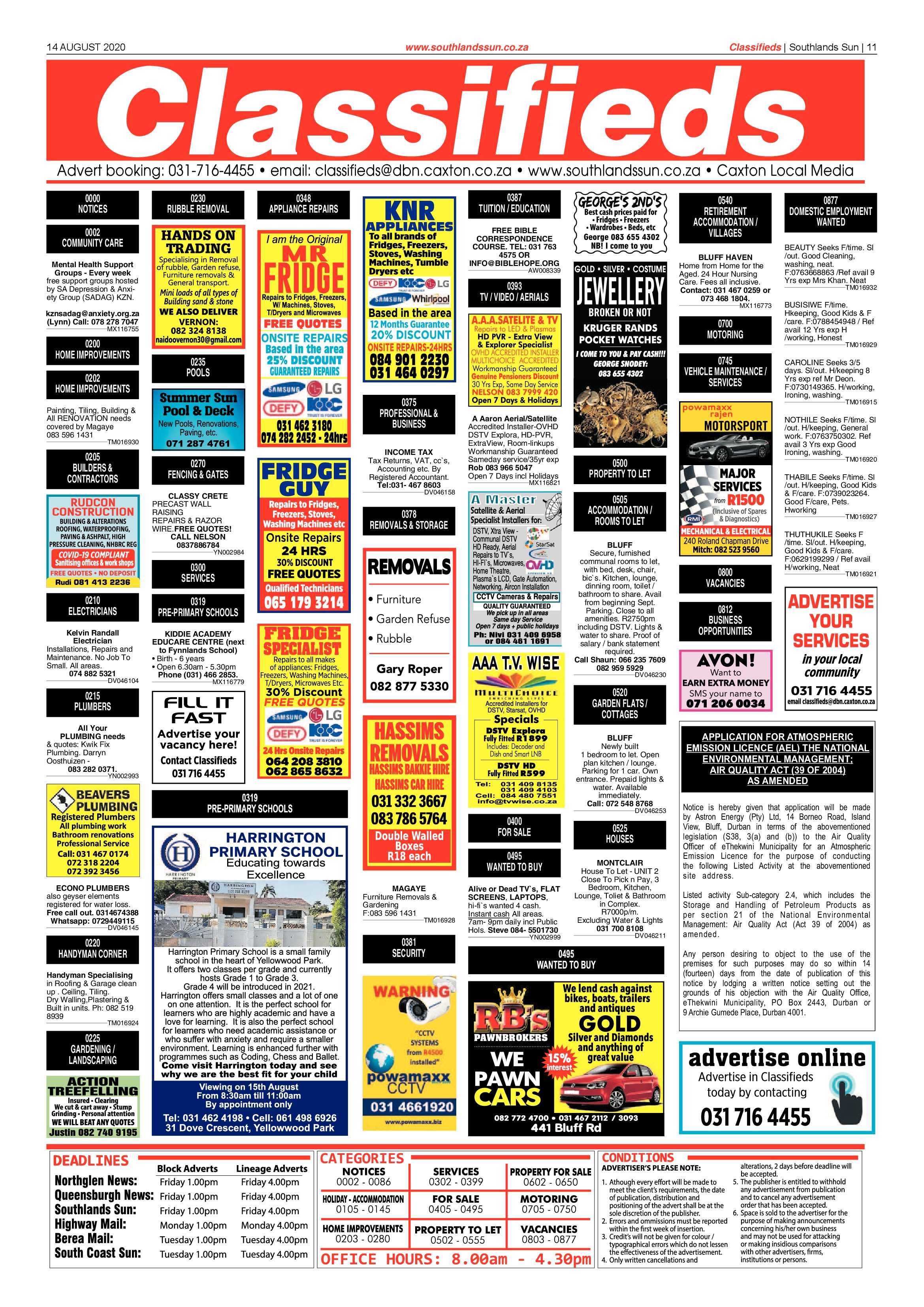 Southlands Sun 14 August 2020 page 11
