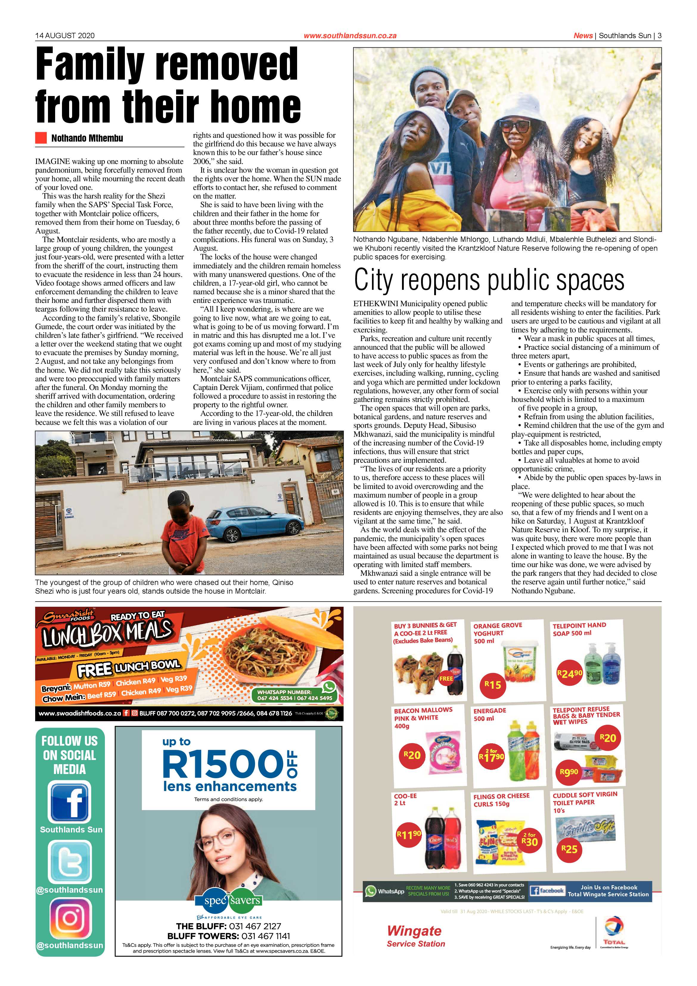 Southlands Sun 14 August 2020 page 3