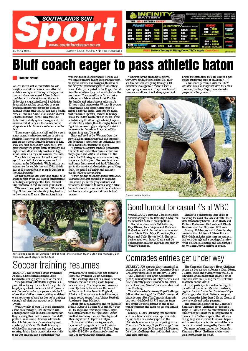 Southlands Sun 14 May 2021 page 16
