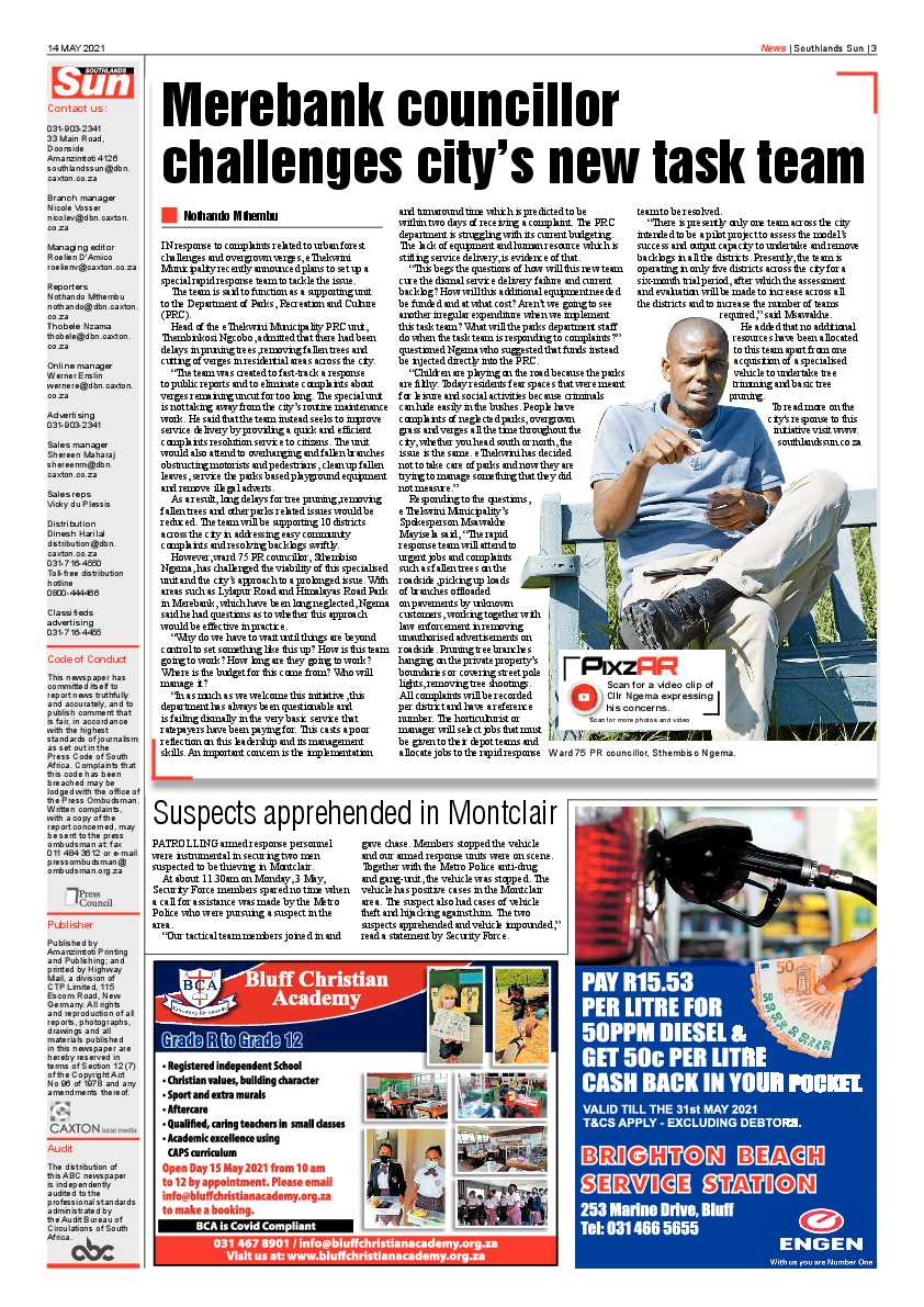 Southlands Sun 14 May 2021 page 3