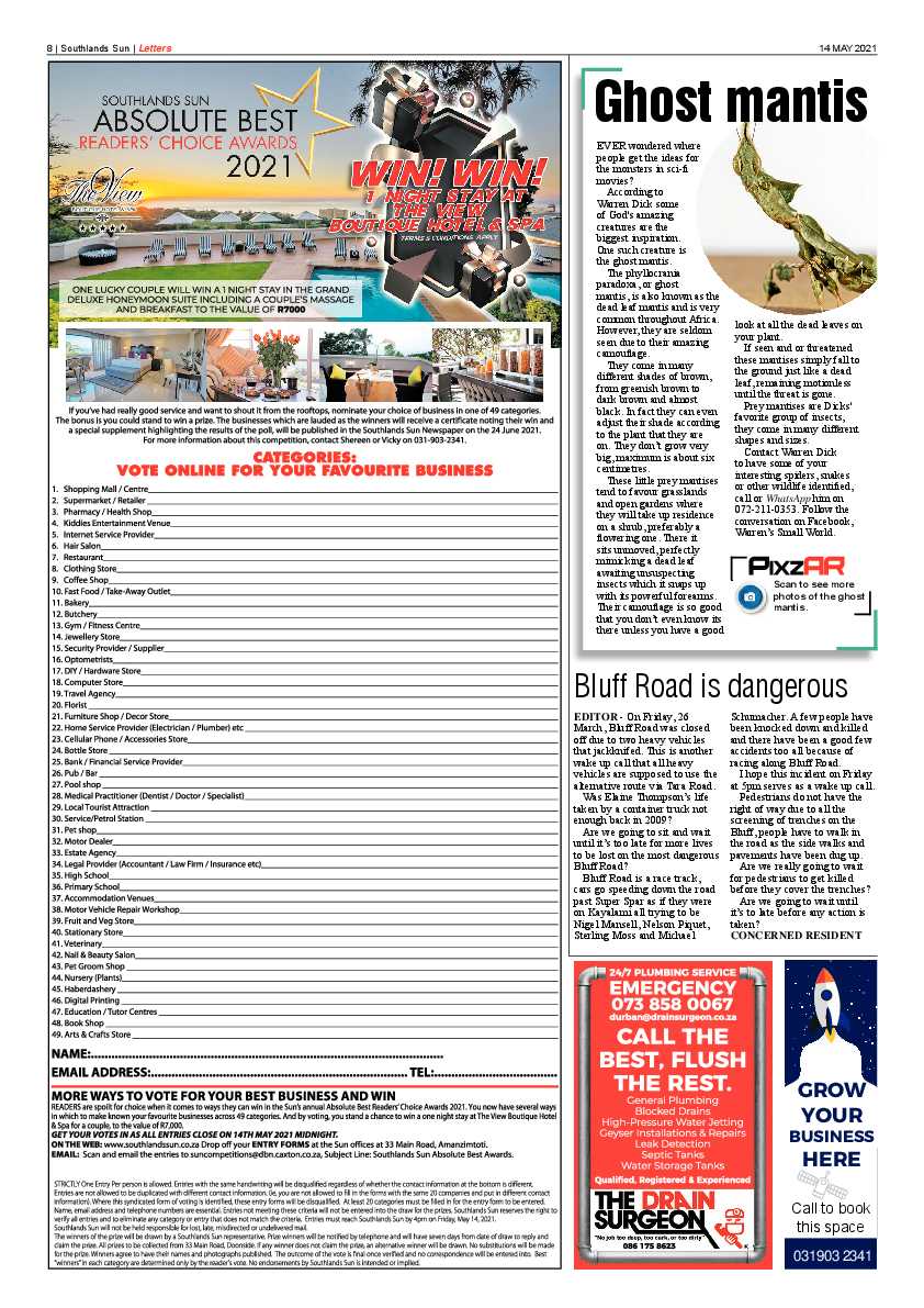 Southlands Sun 14 May 2021 page 8
