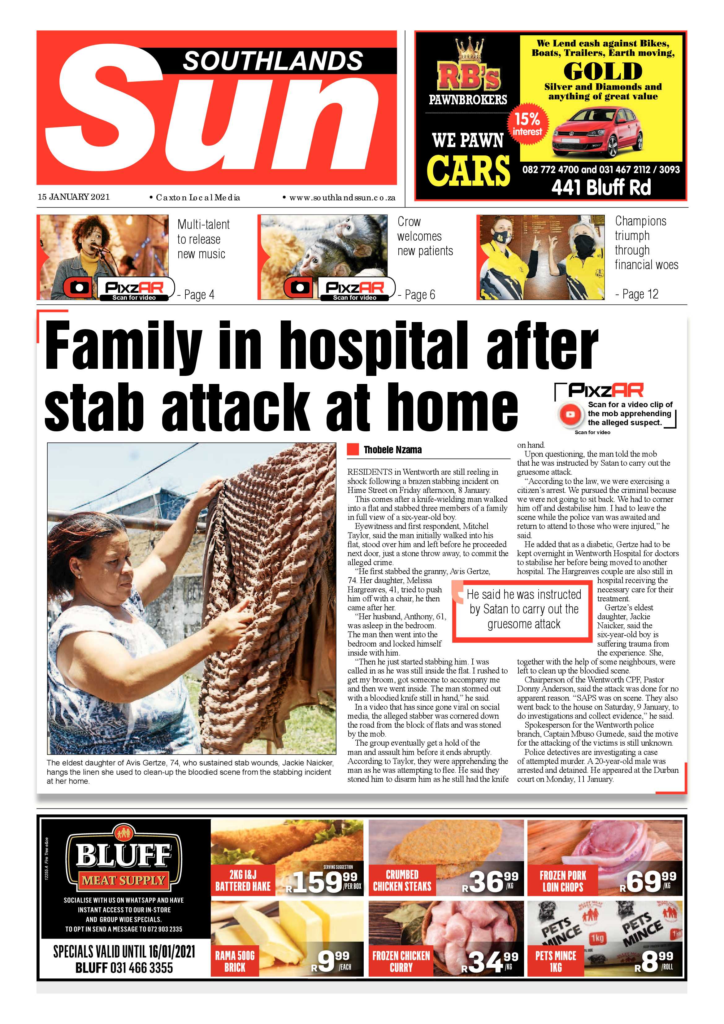 Southlands Sun 15 January 2020 page 1