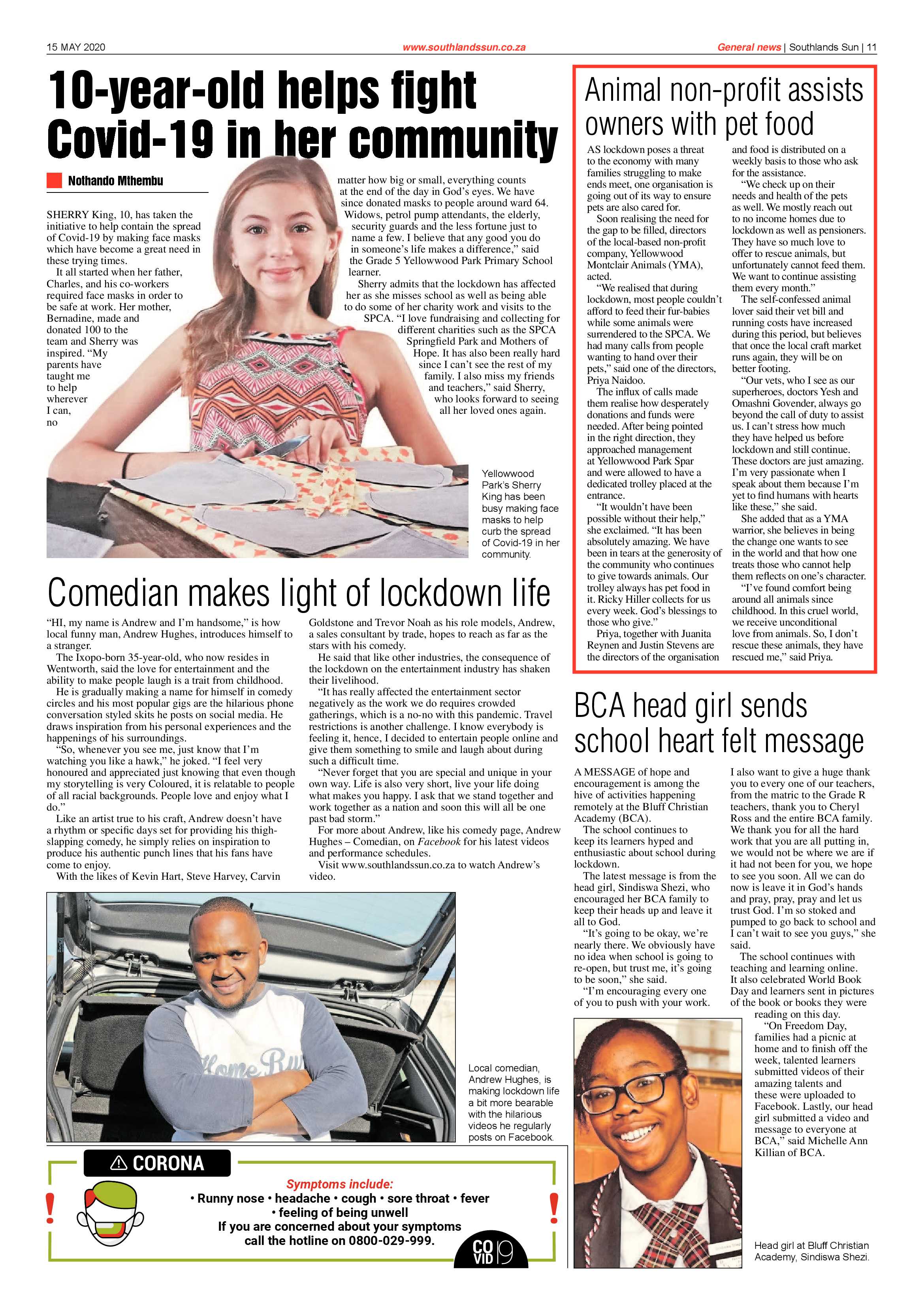 Southlands Sun 15 May 2020 page 11