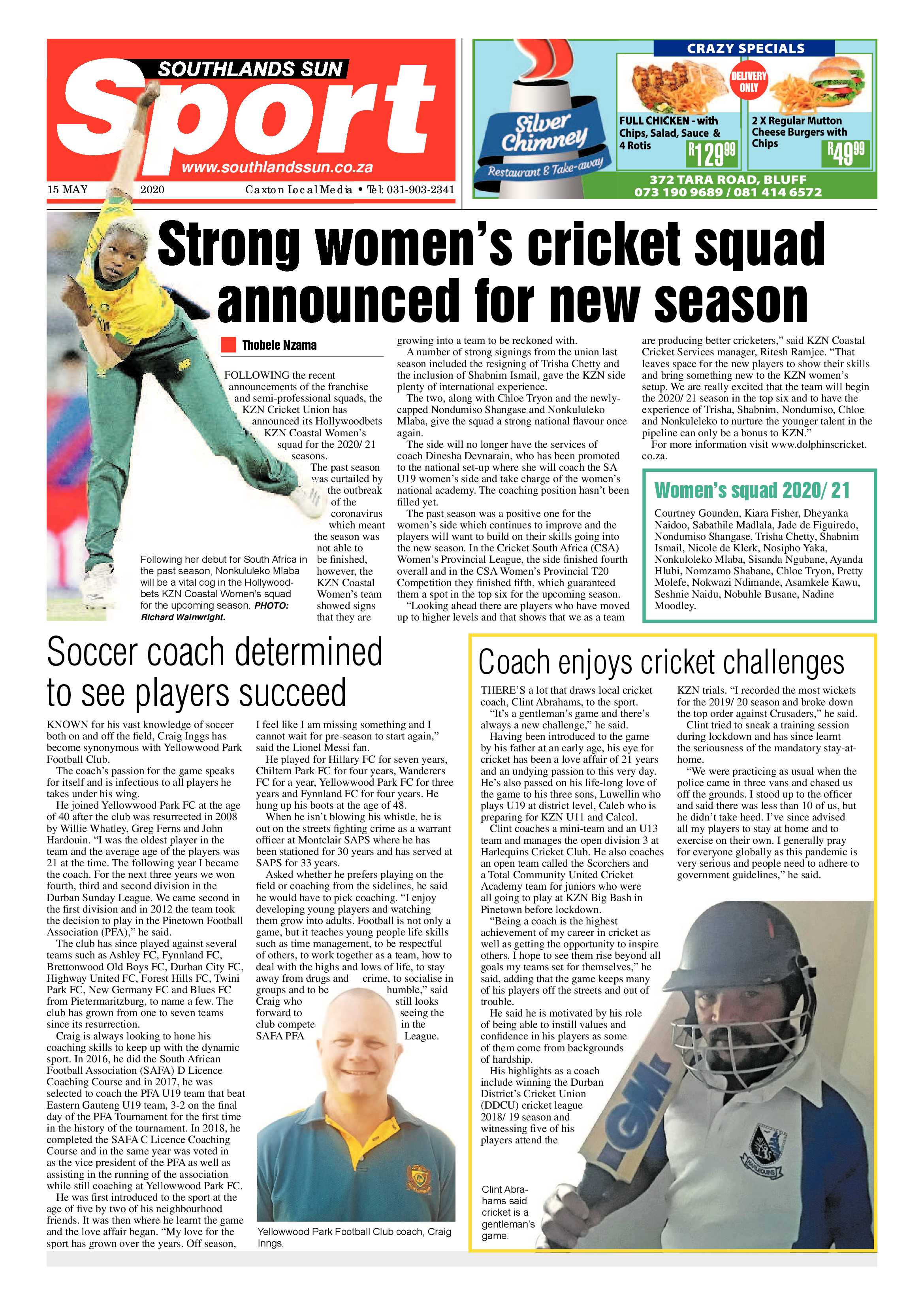 Southlands Sun 15 May 2020 page 12