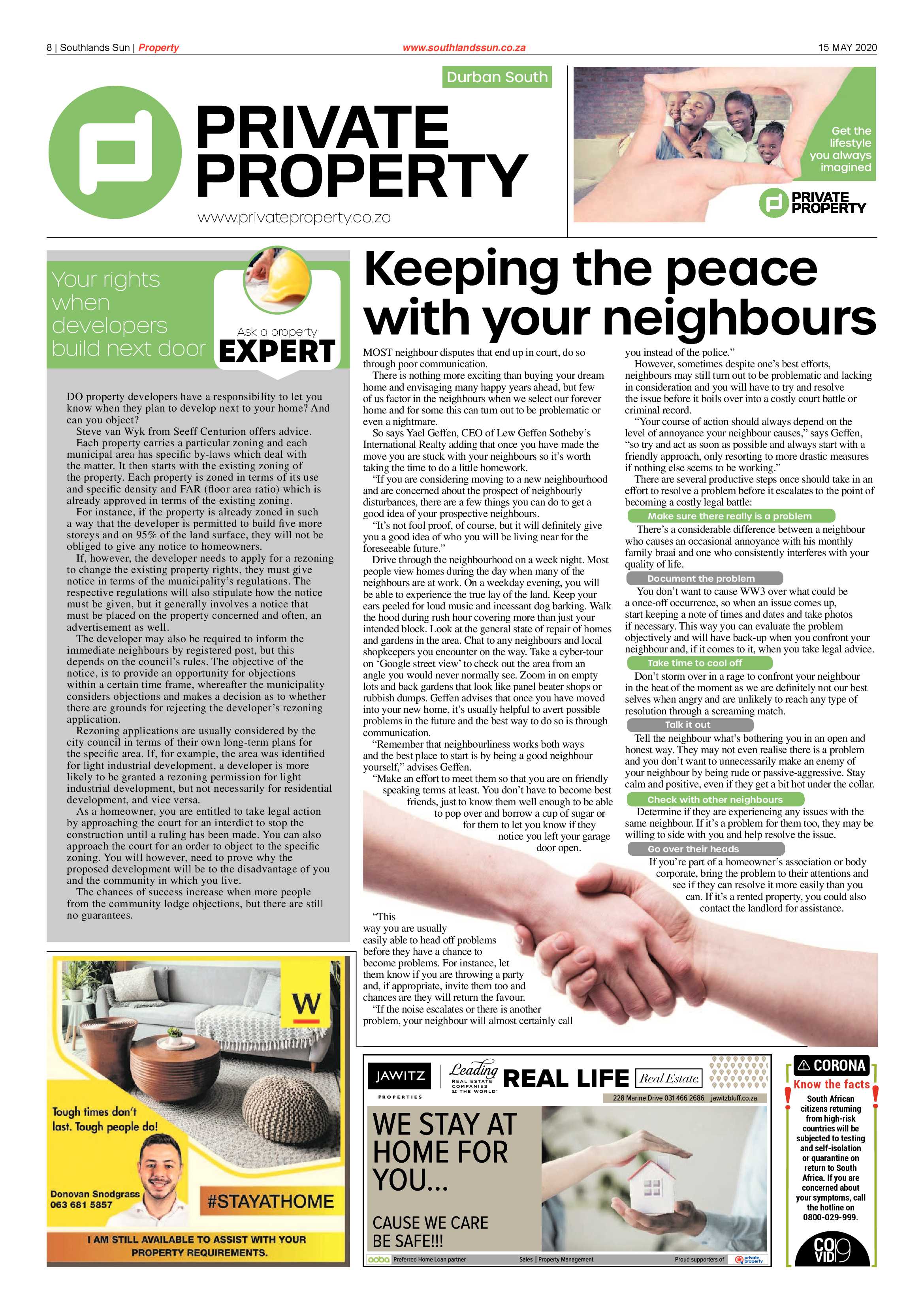 Southlands Sun 15 May 2020 page 8