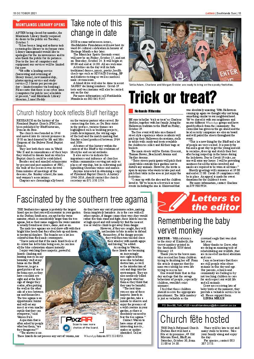 Southlands Sun 15 October 2021 page 15