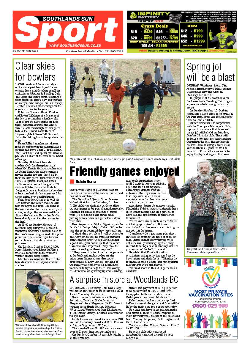 Southlands Sun 15 October 2021 page 16