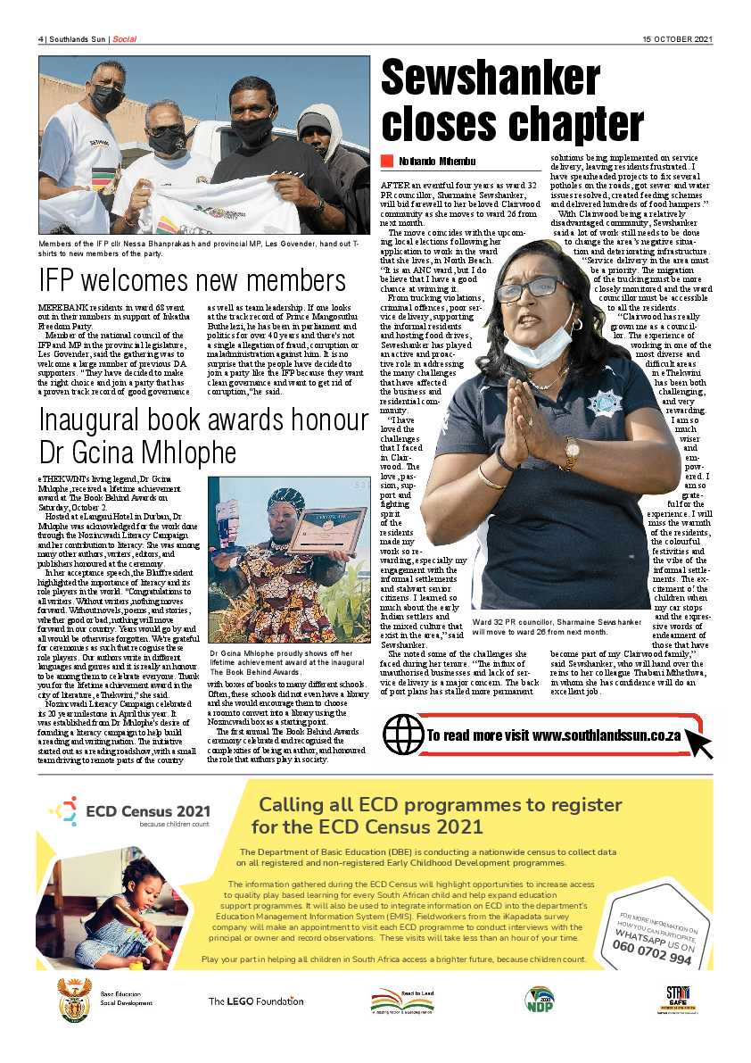 Southlands Sun 15 October 2021 page 4