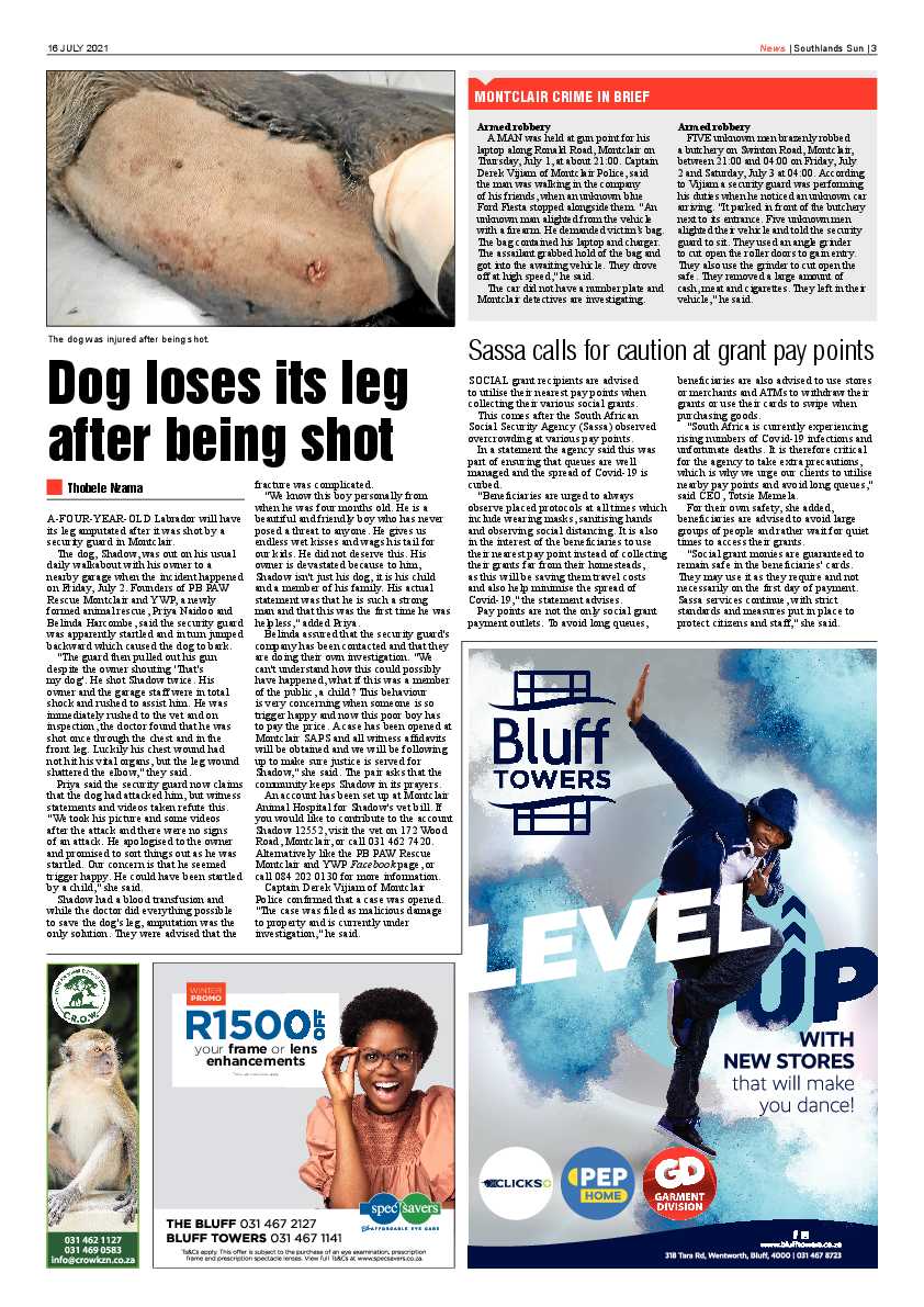 Southlands Sun 16 July 2021 page 3