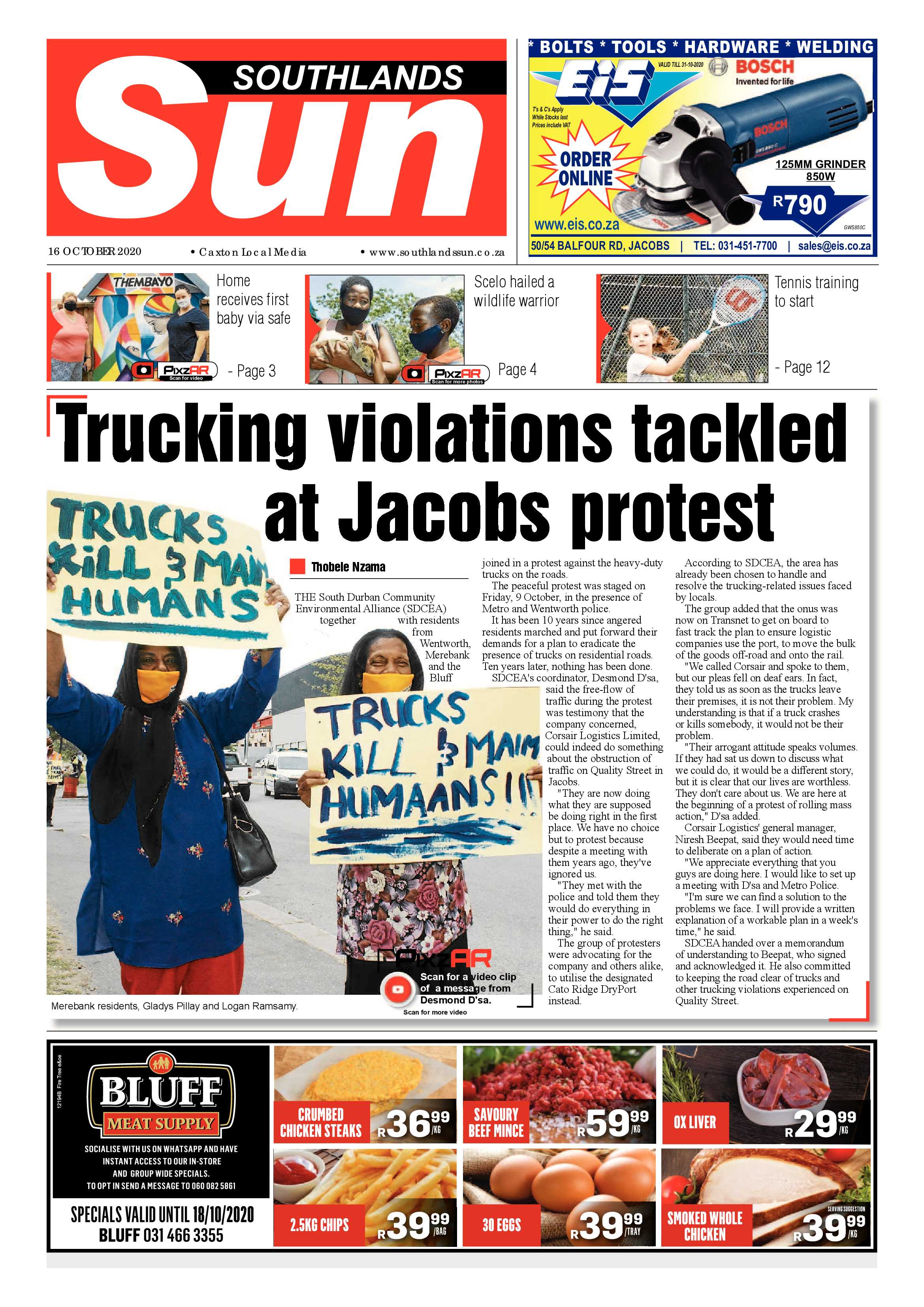 Southlands Sun 16 October 2020 page 1