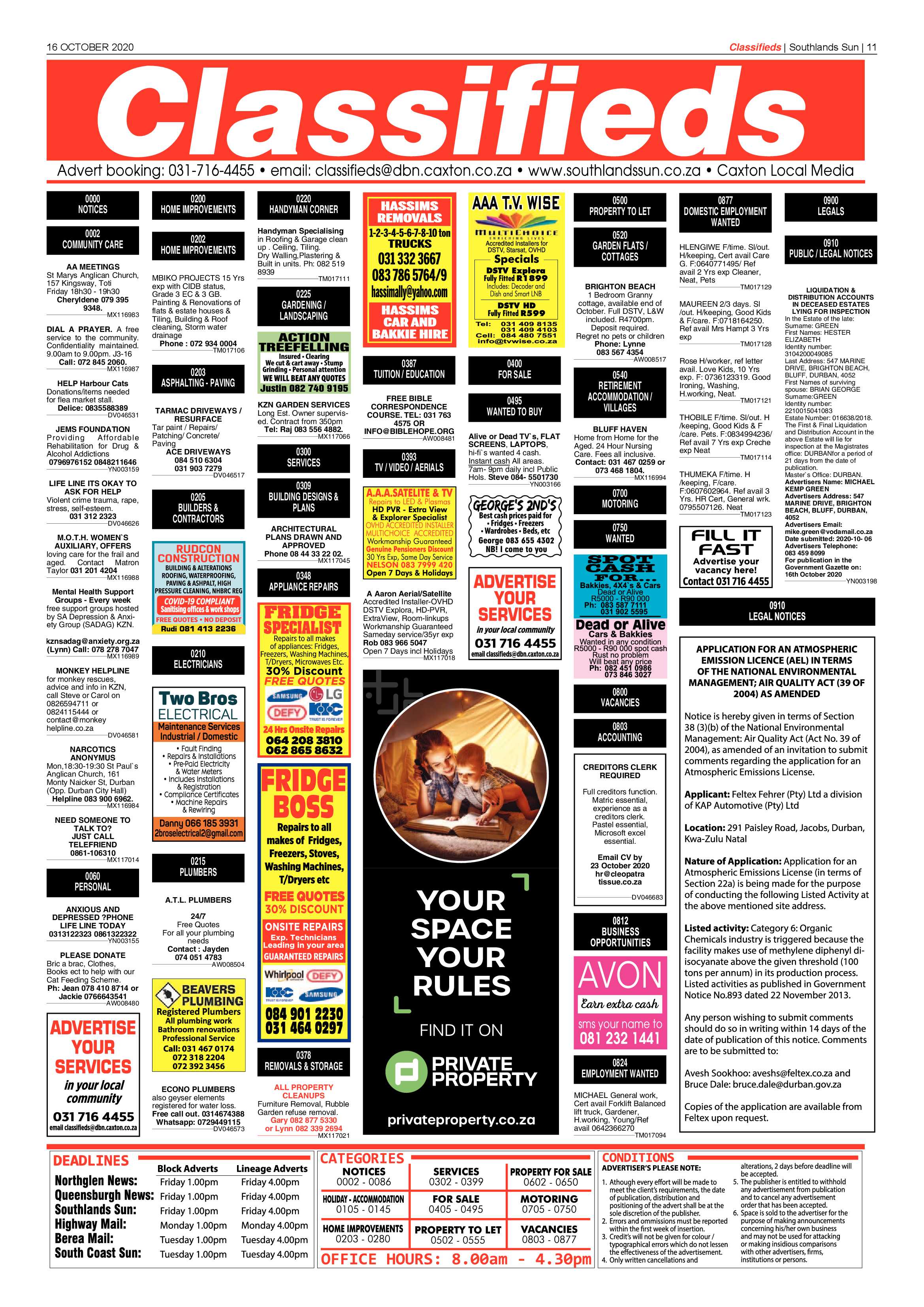 Southlands Sun 16 October 2020 page 11