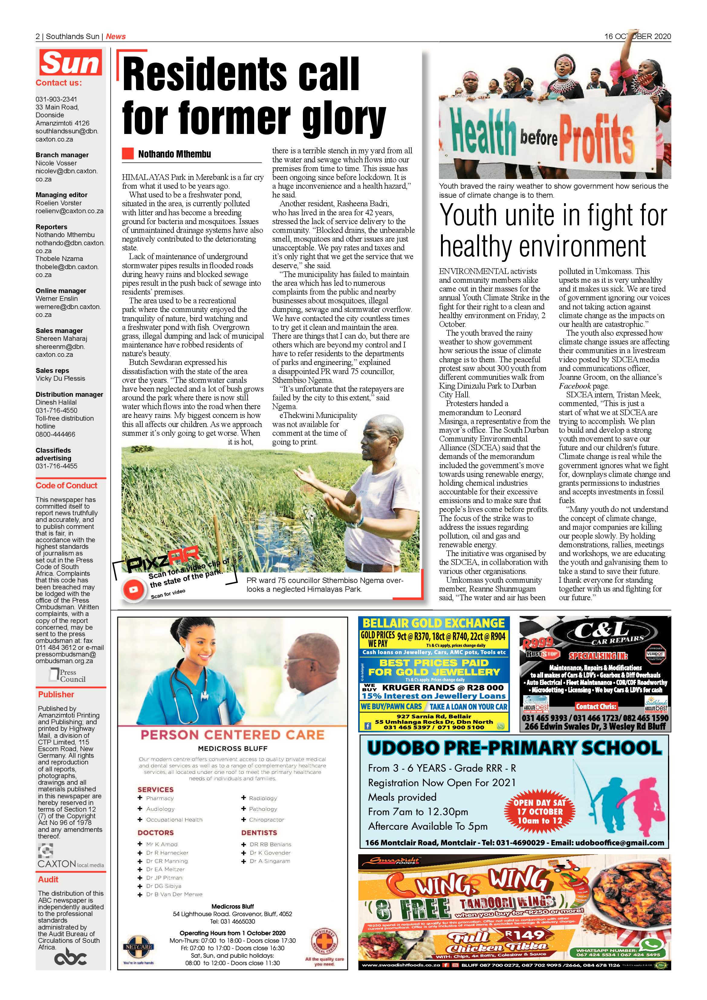 Southlands Sun 16 October 2020 page 2