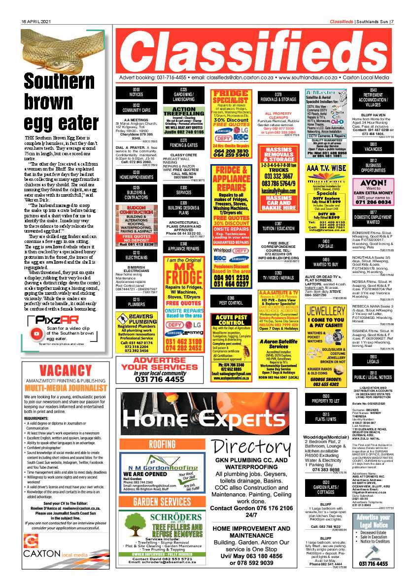 Southlands Sun 16 September 2021 page 7