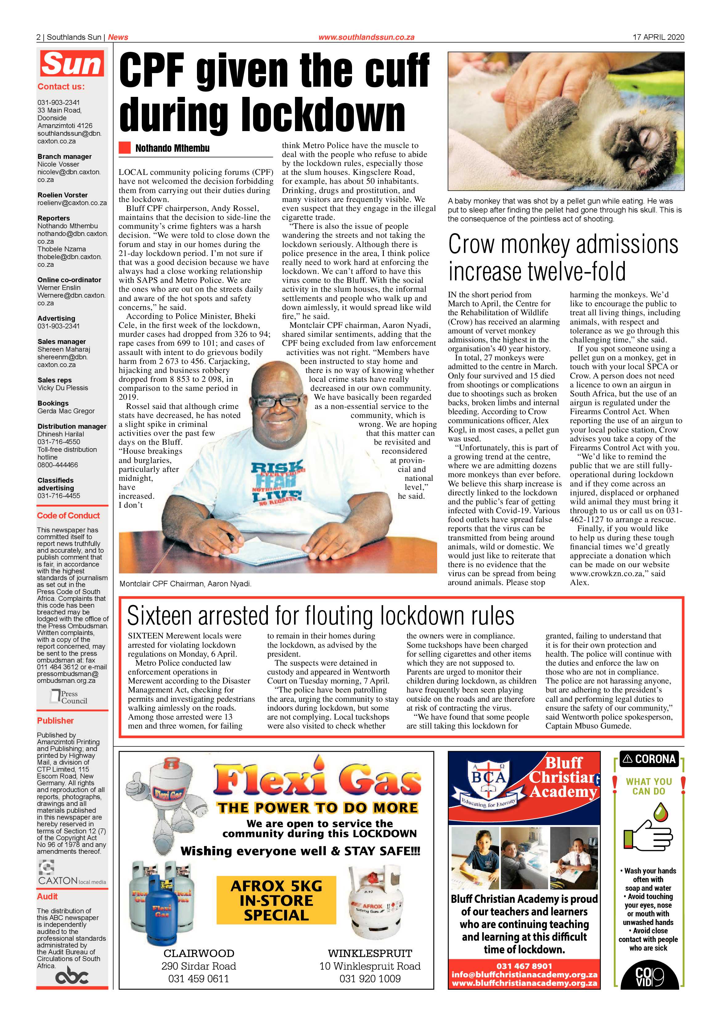 Southlands Sun 17 April 2020 page 2