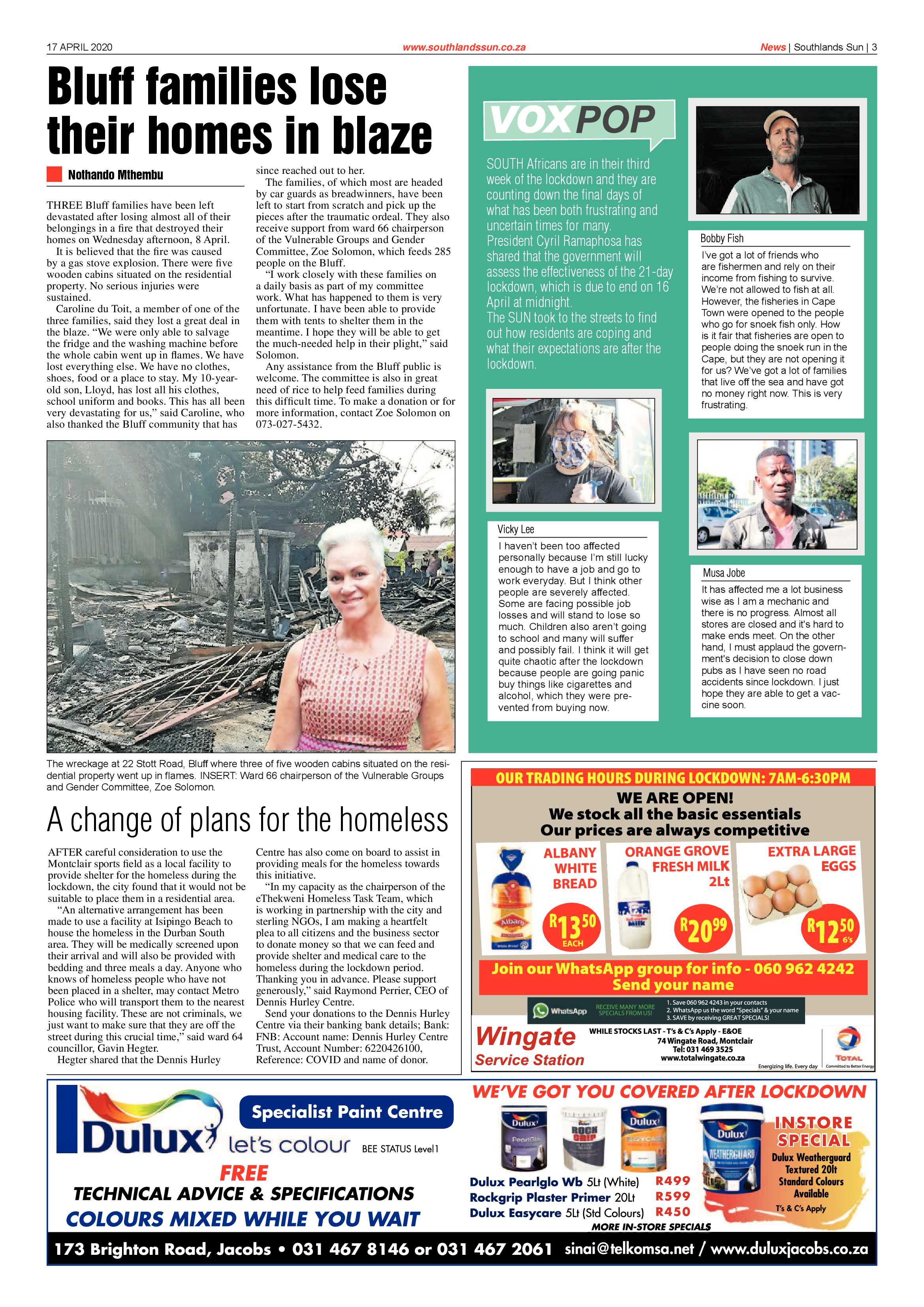 Southlands Sun 17 April 2020 page 3