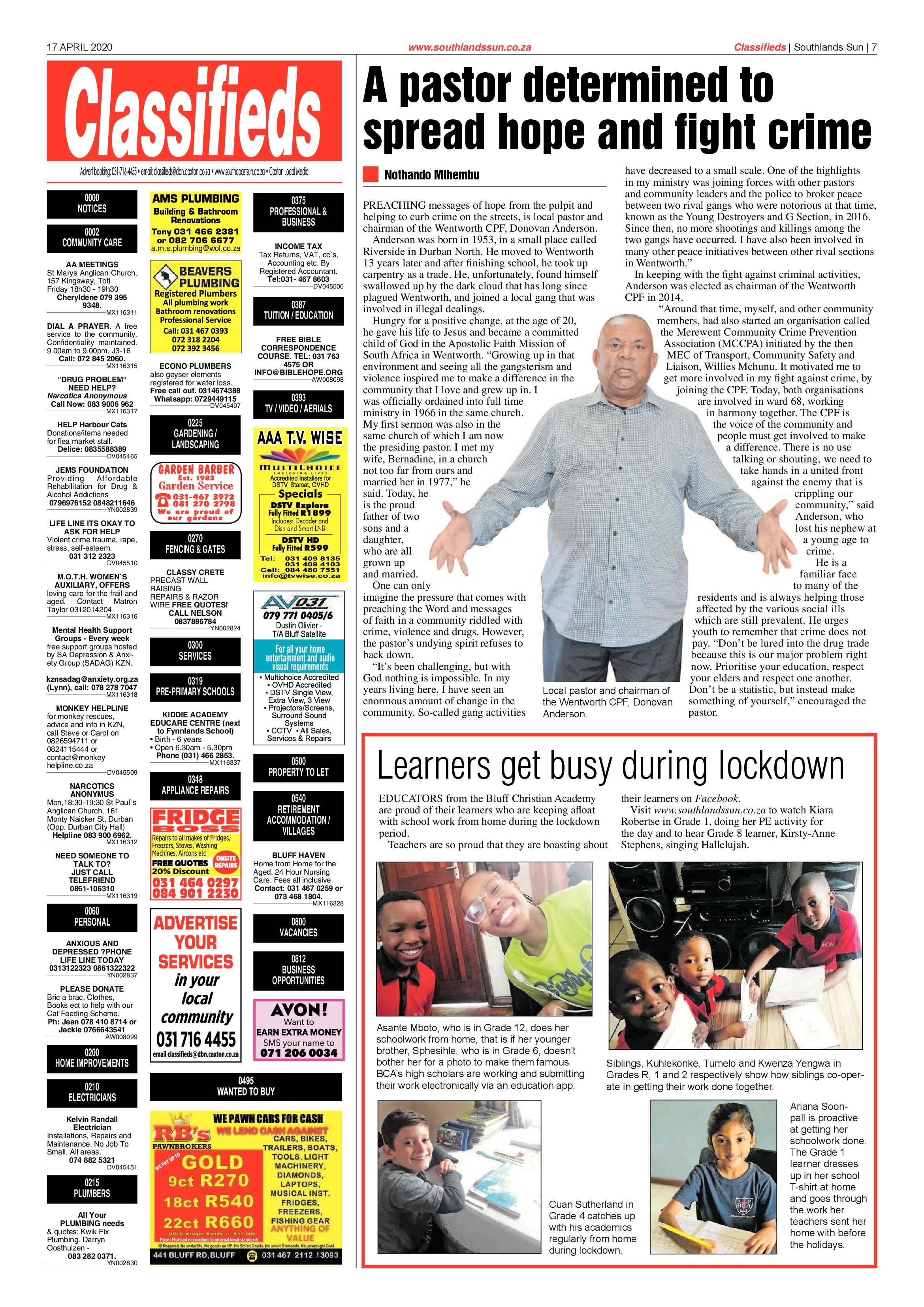Southlands Sun 17 April 2020 page 7