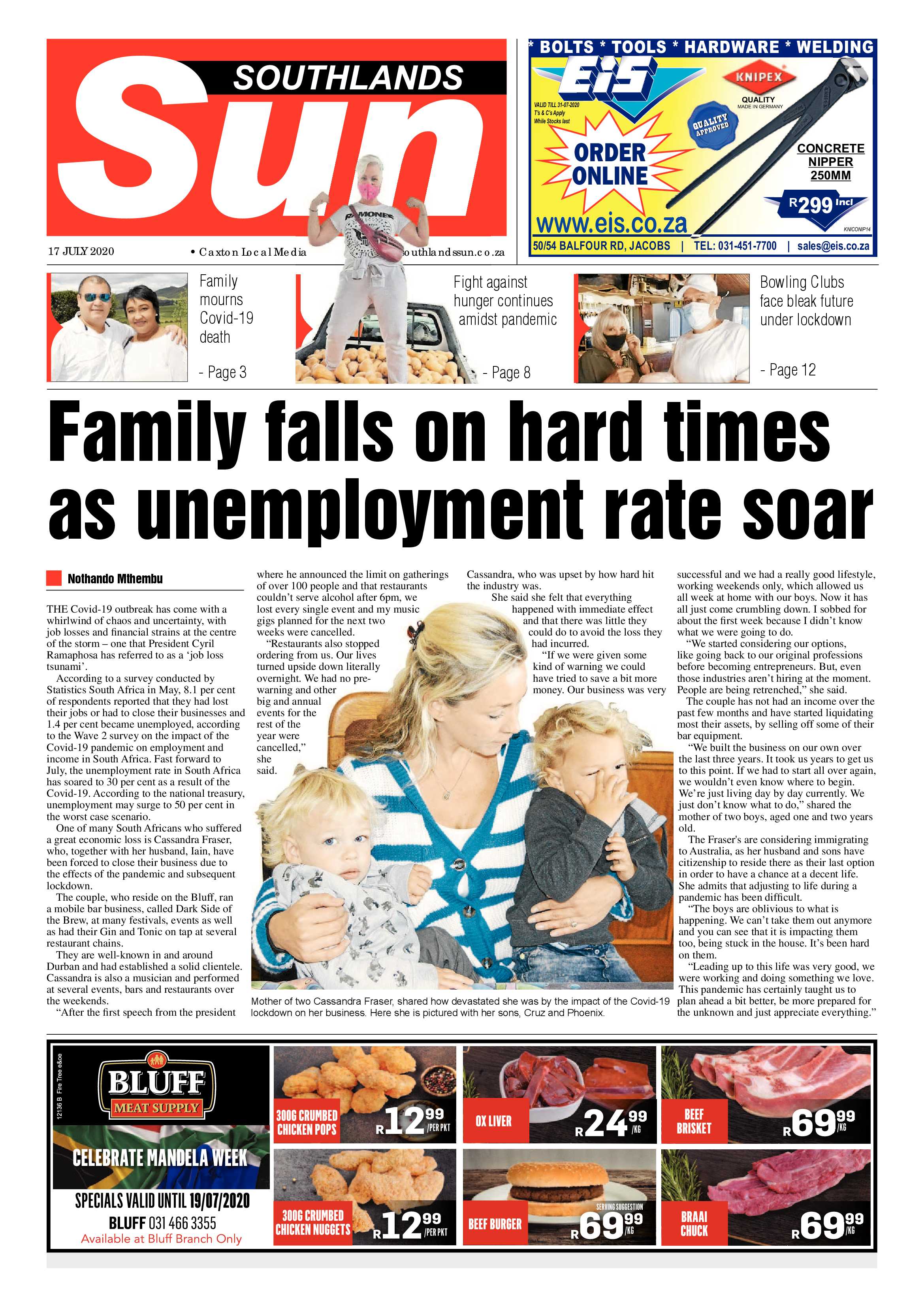 Southlands Sun 17 July 2020 page 1