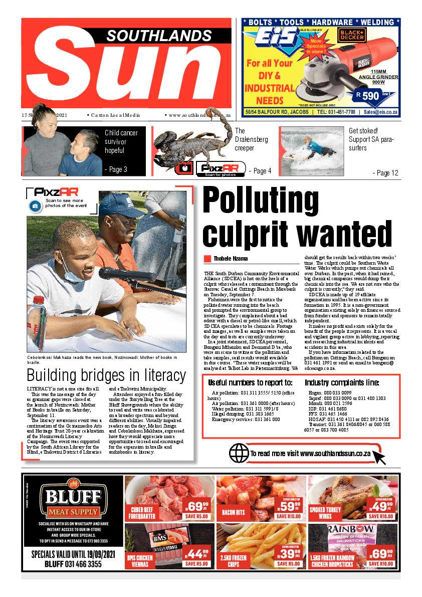 Southlands Sun 17 September 2021 page 1