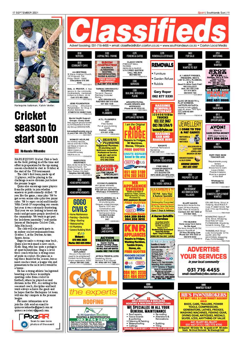 Southlands Sun 17 September 2021 page 11