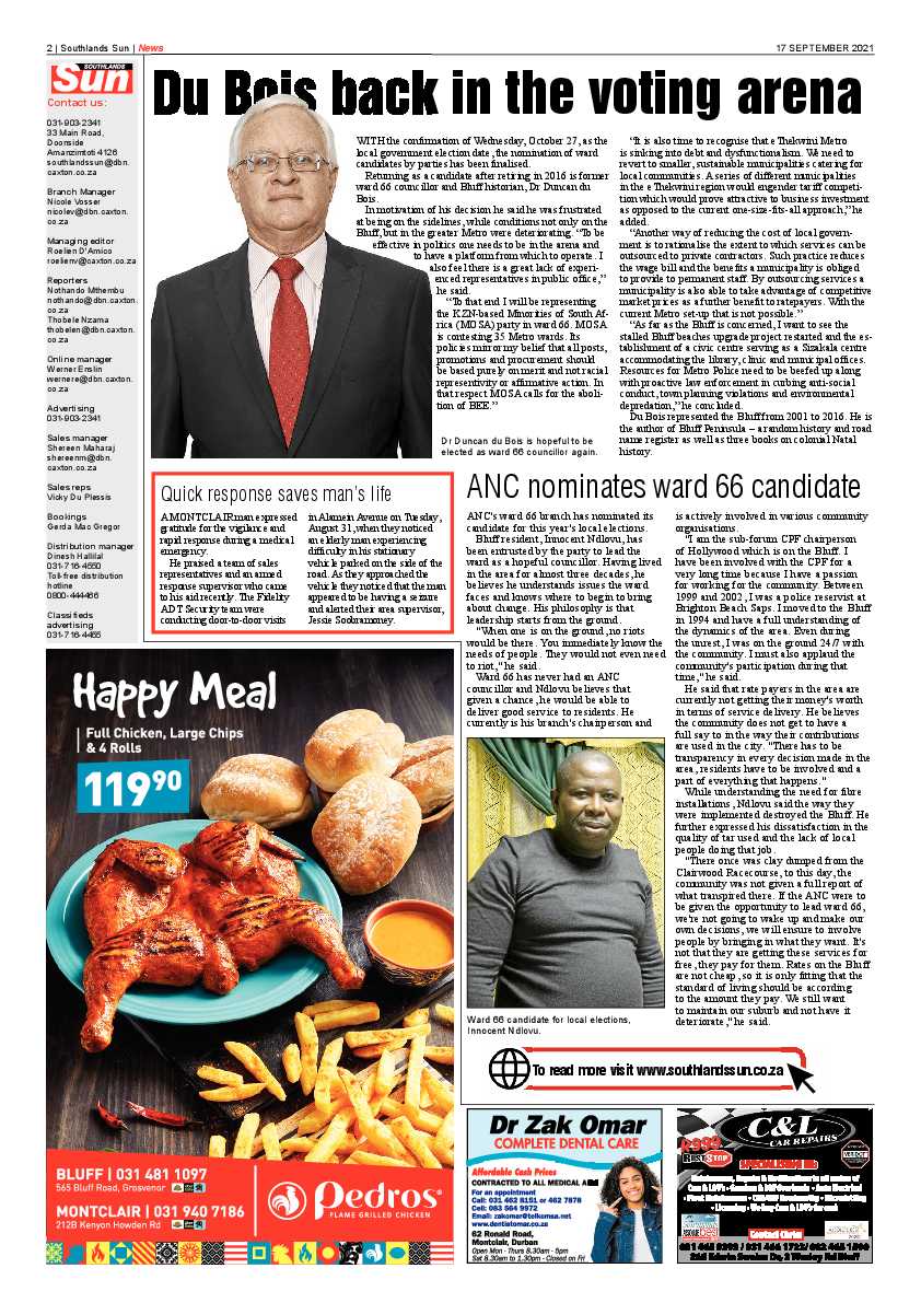 Southlands Sun 17 September 2021 page 2